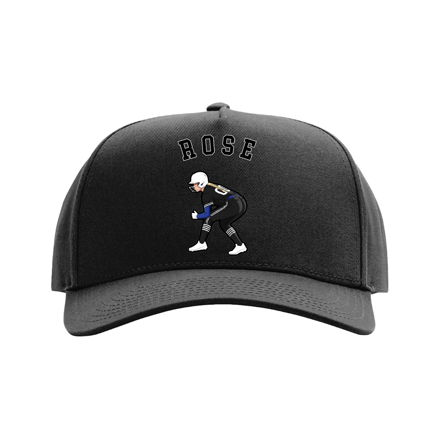 Full Fabric Five-Panel Champ Cap — Shirsey Arch in Black
