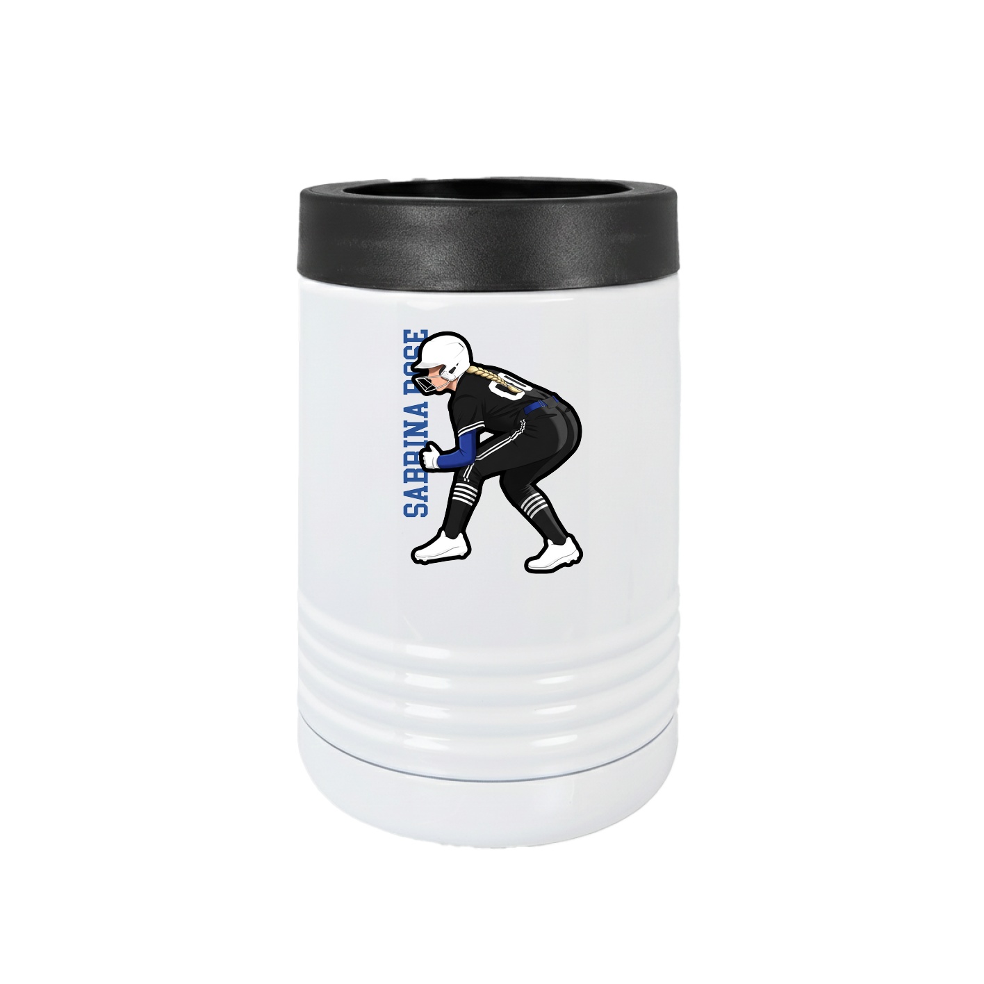 Beverage Holder — Name Vertical in White