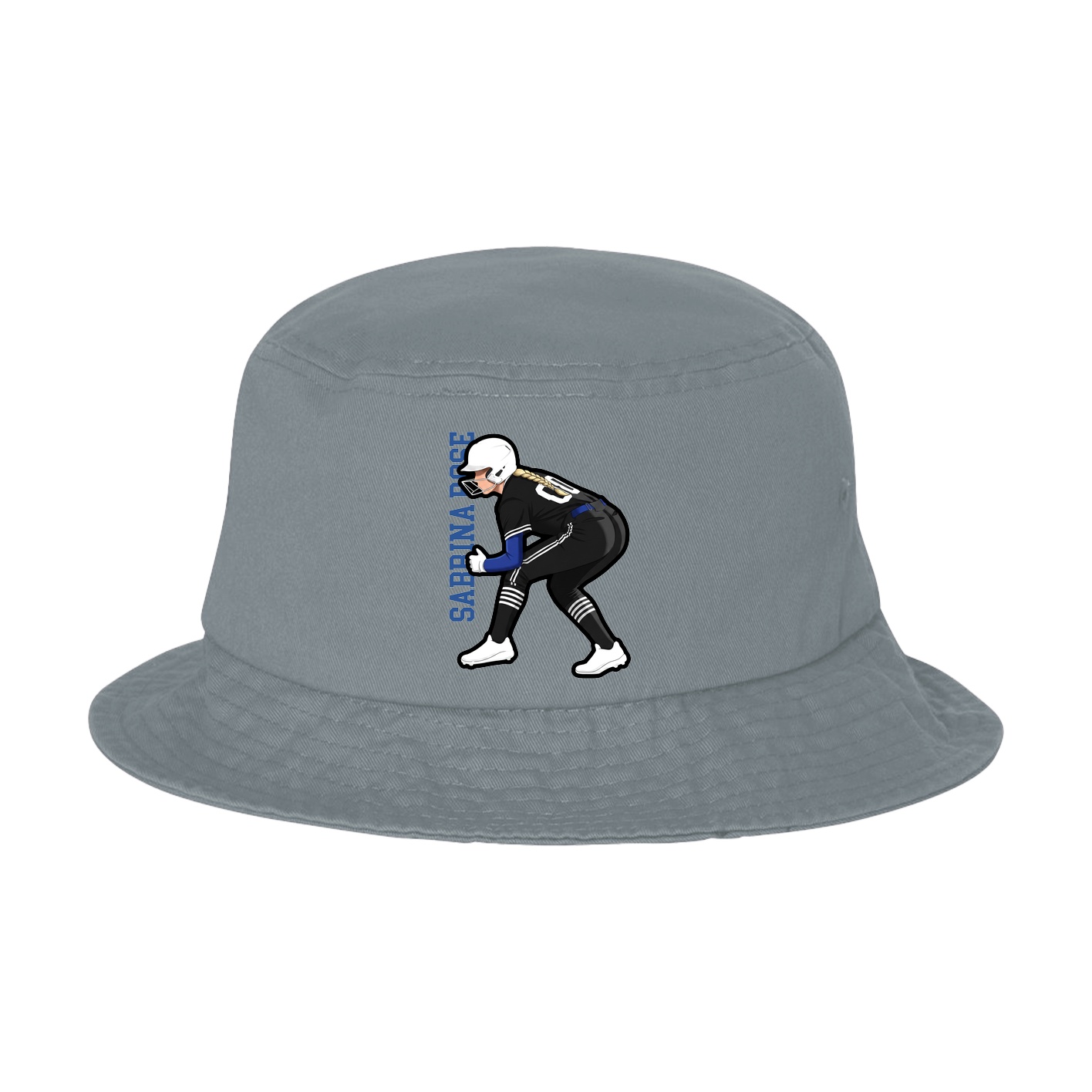 Bucket Cap — Name Vertical in Grey