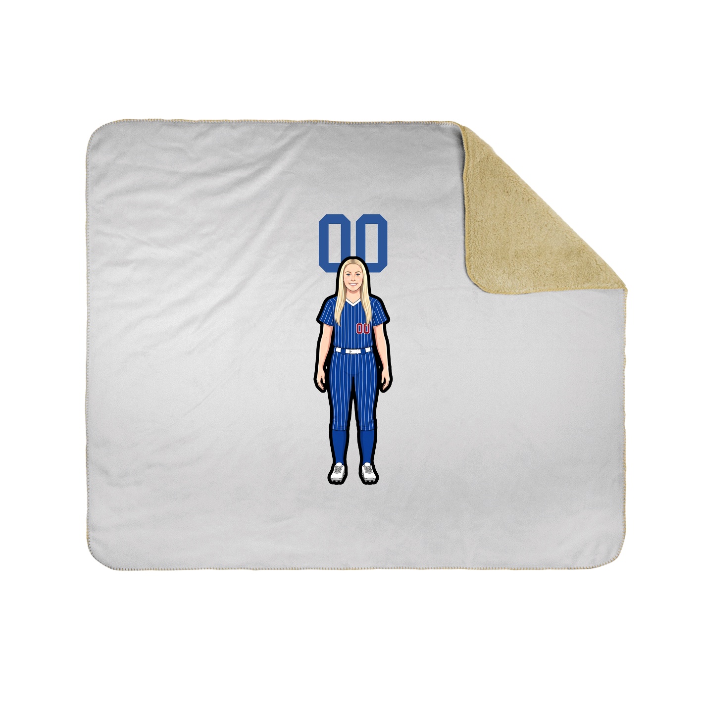 Throw Blanket — Number Top in White