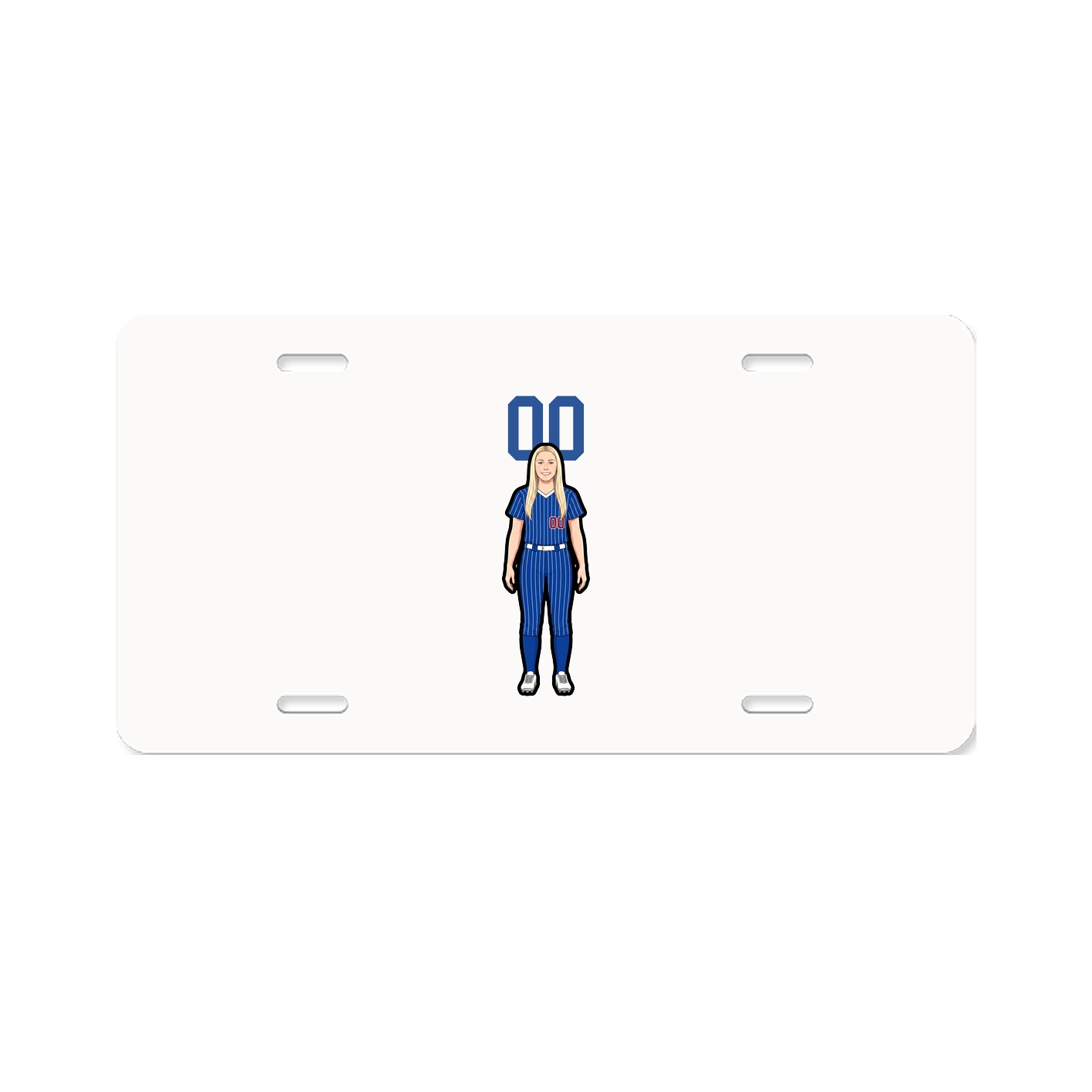 License Plate — Number Top in Classic