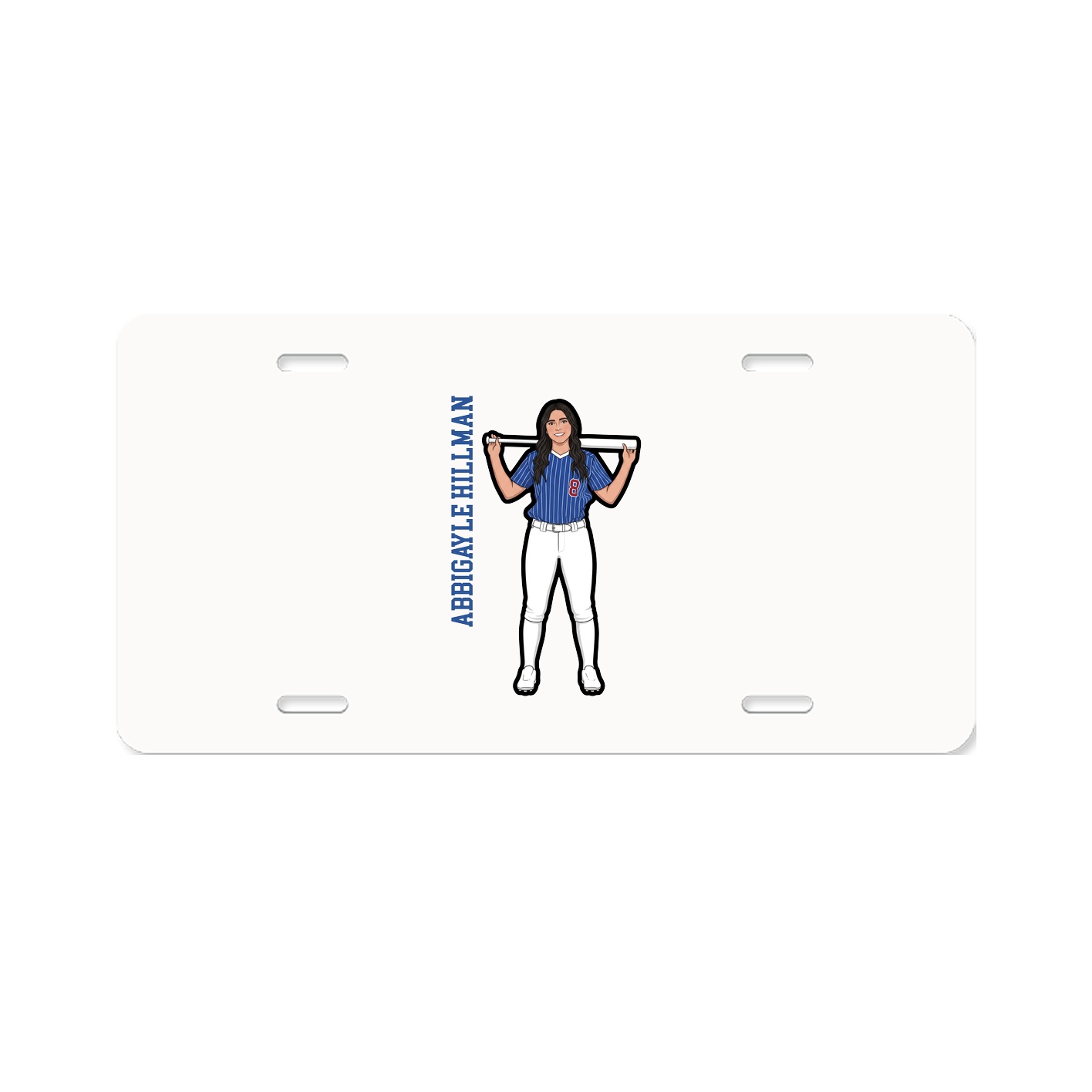 License Plate — Name Vertical in Classic