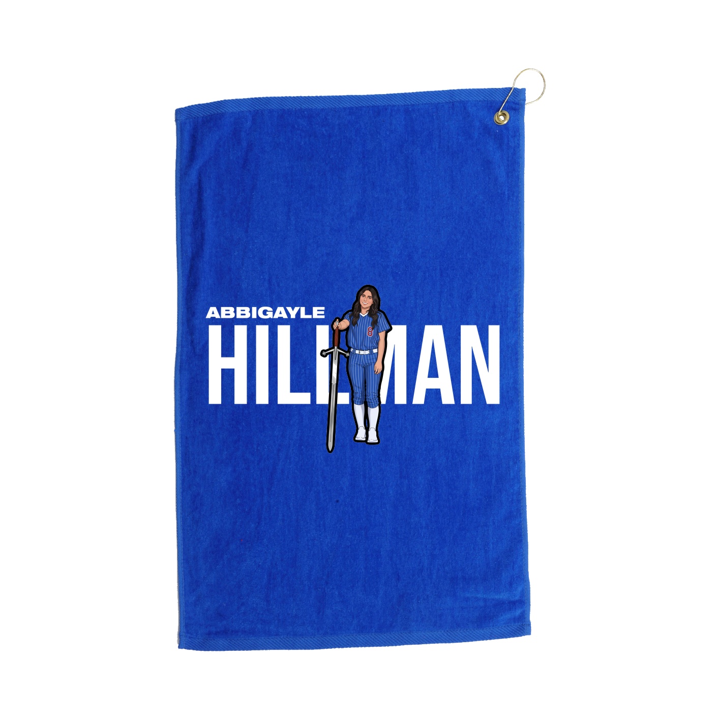 Golf Towel — Player Name in Royal