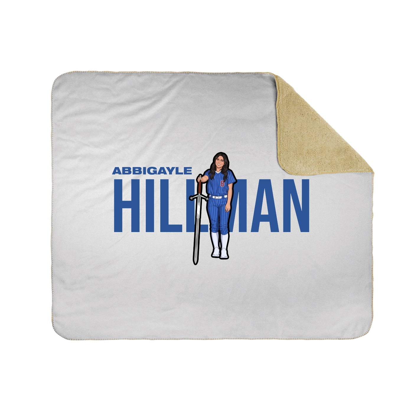 Throw Blanket — Player Name in White