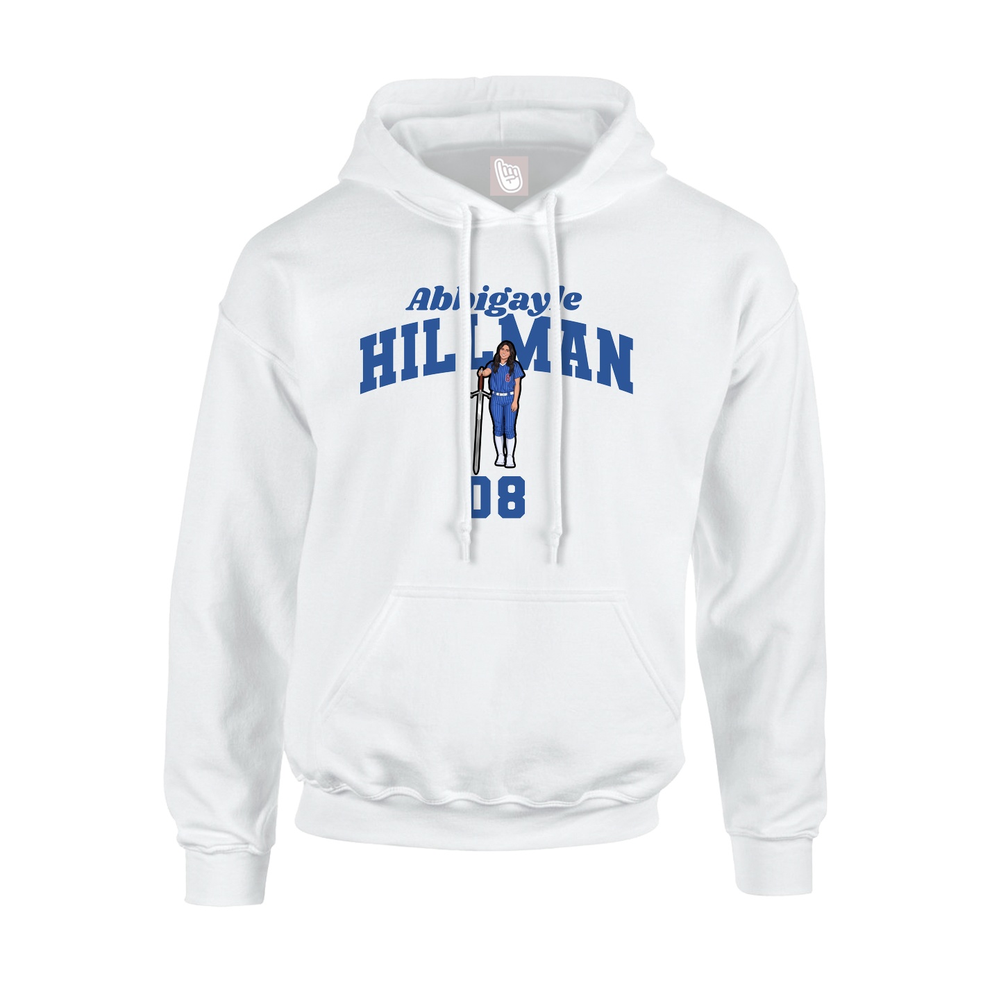 Hoodie — Signature Arch in White