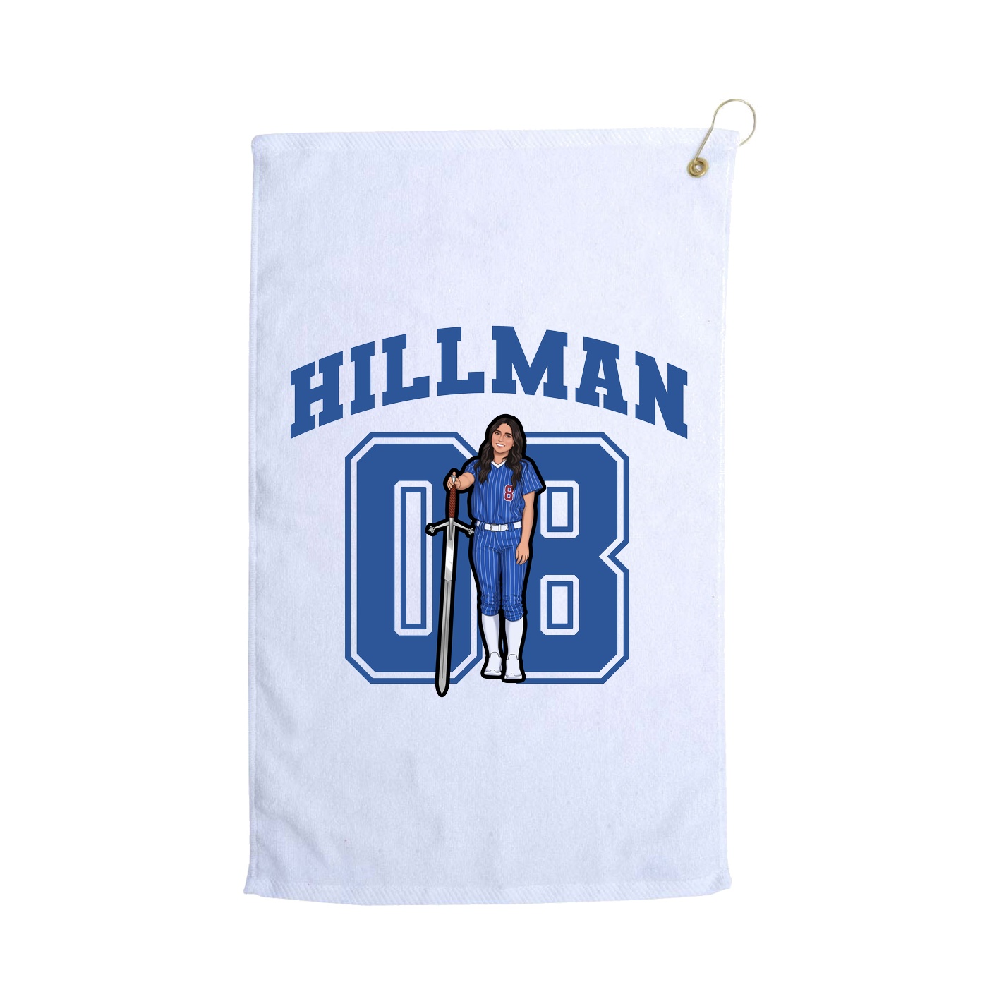 Golf Towel — Number in White