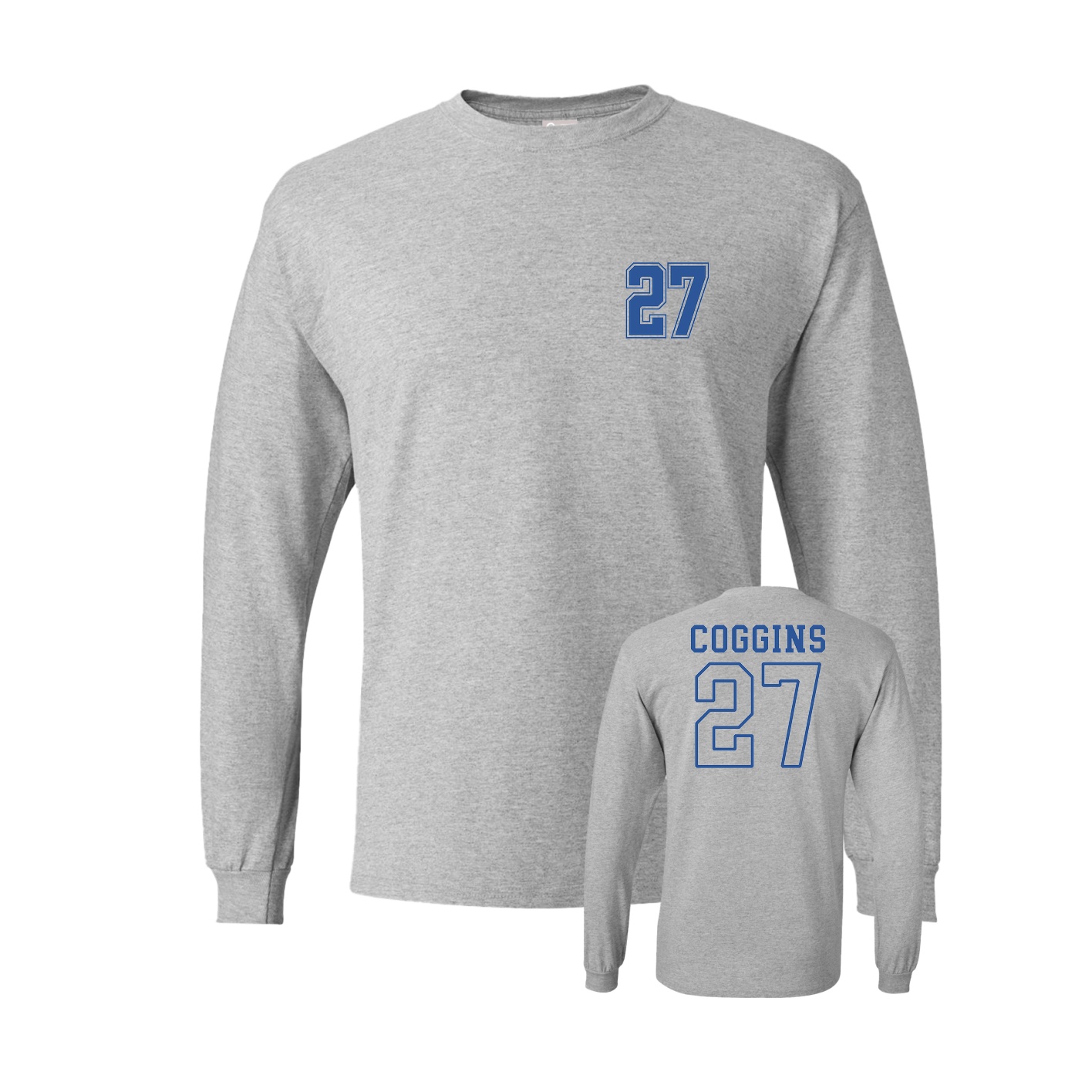 Long Sleeve Tee — Chest Back in Grey