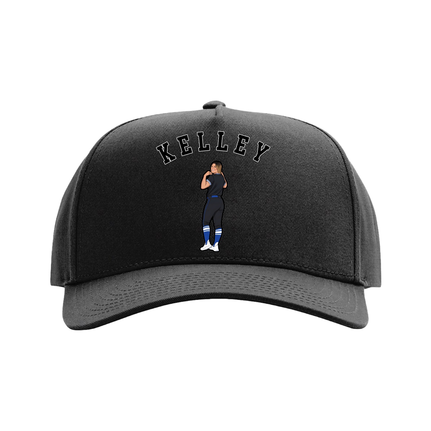 Full Fabric Five-Panel Champ Cap — Shirsey Arch in Black