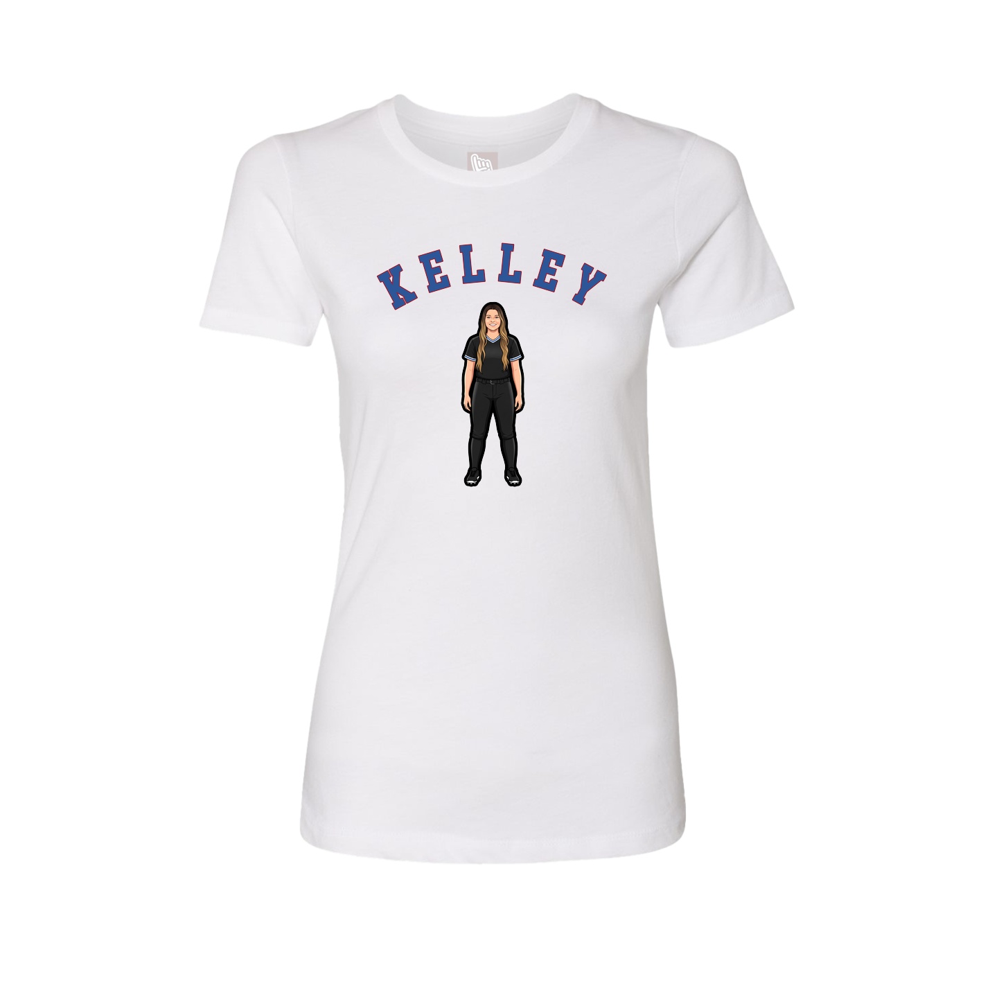 Fitted Women's Tee — Shirsey Arch in White