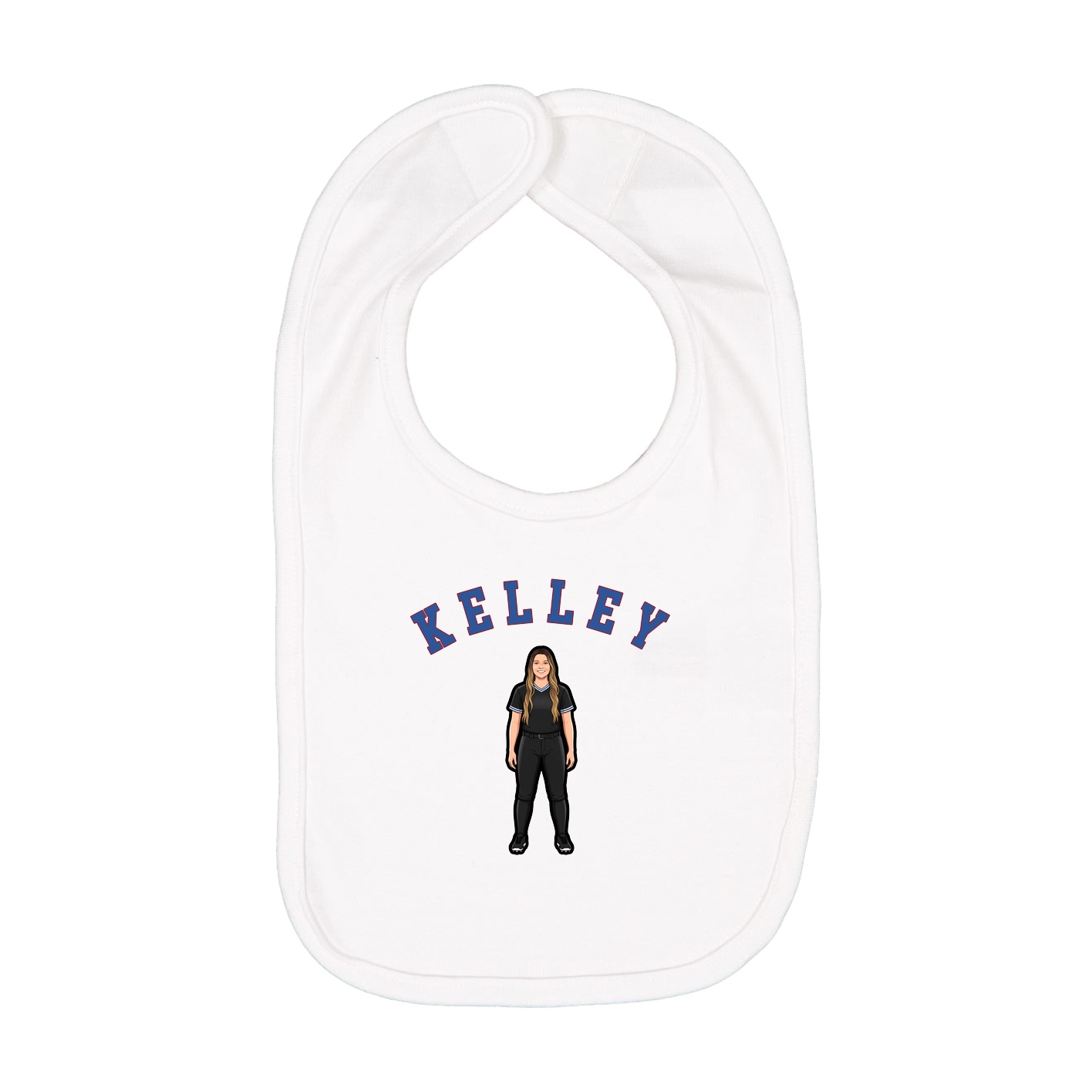 Infant Bib — Shirsey Arch in White