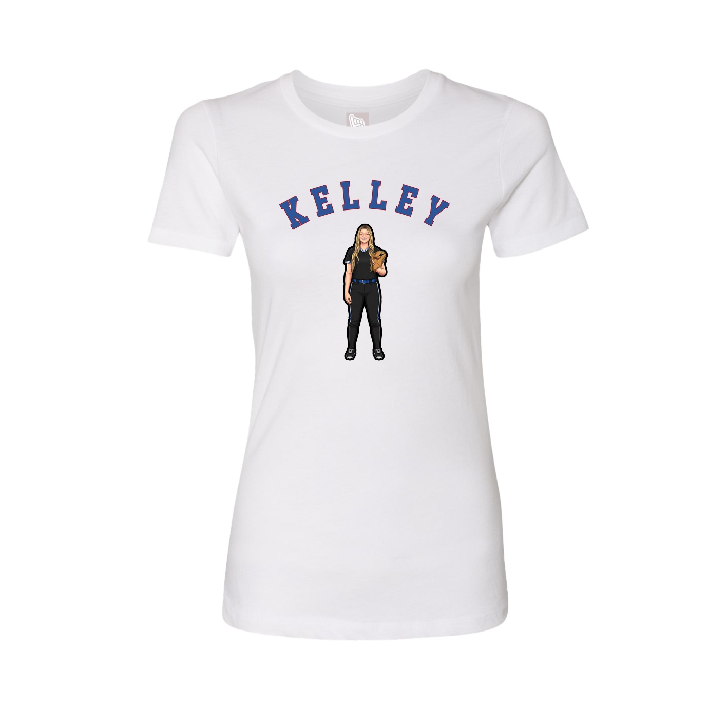Fitted Women's Tee — Shirsey Arch in White