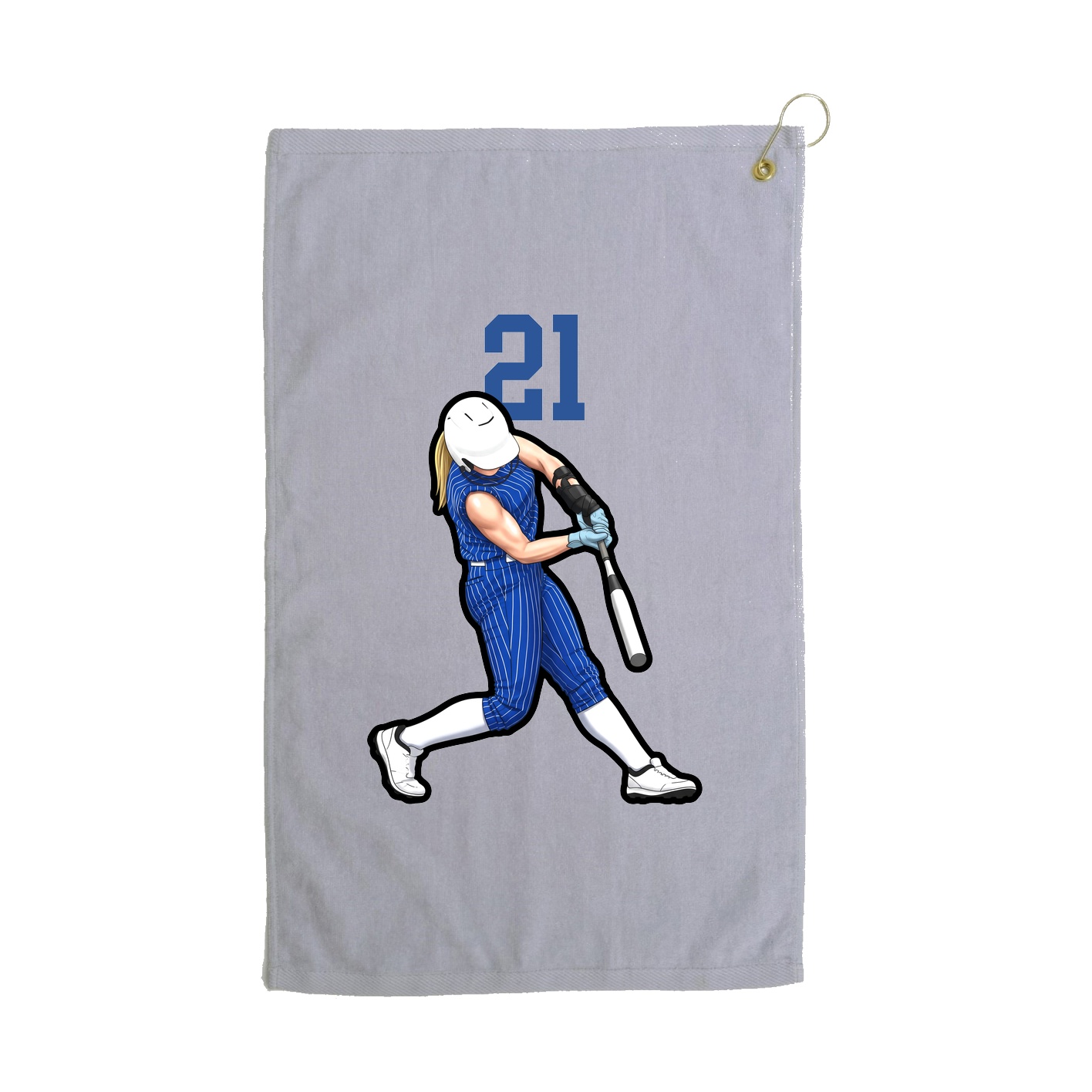 Golf Towel — Number Top in Grey