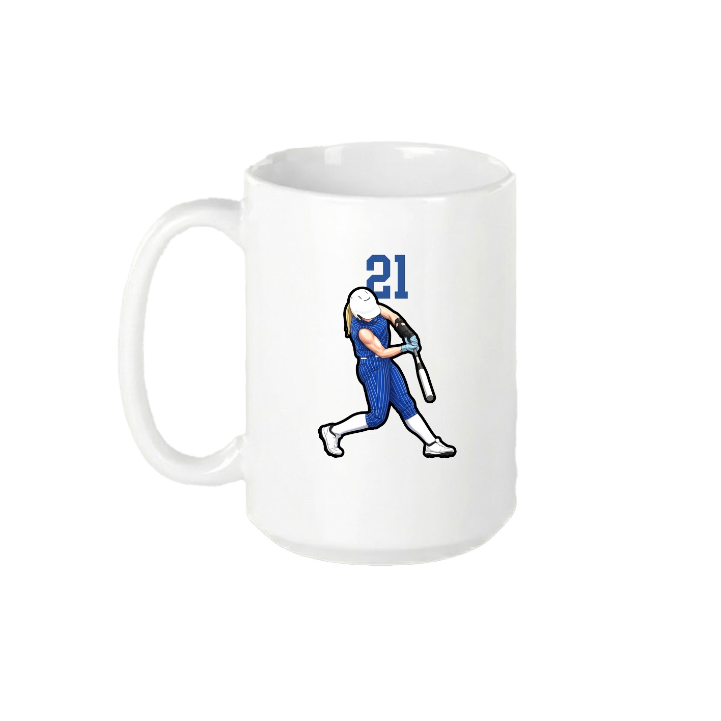 15oz Coffee Mug — Number Top in White
