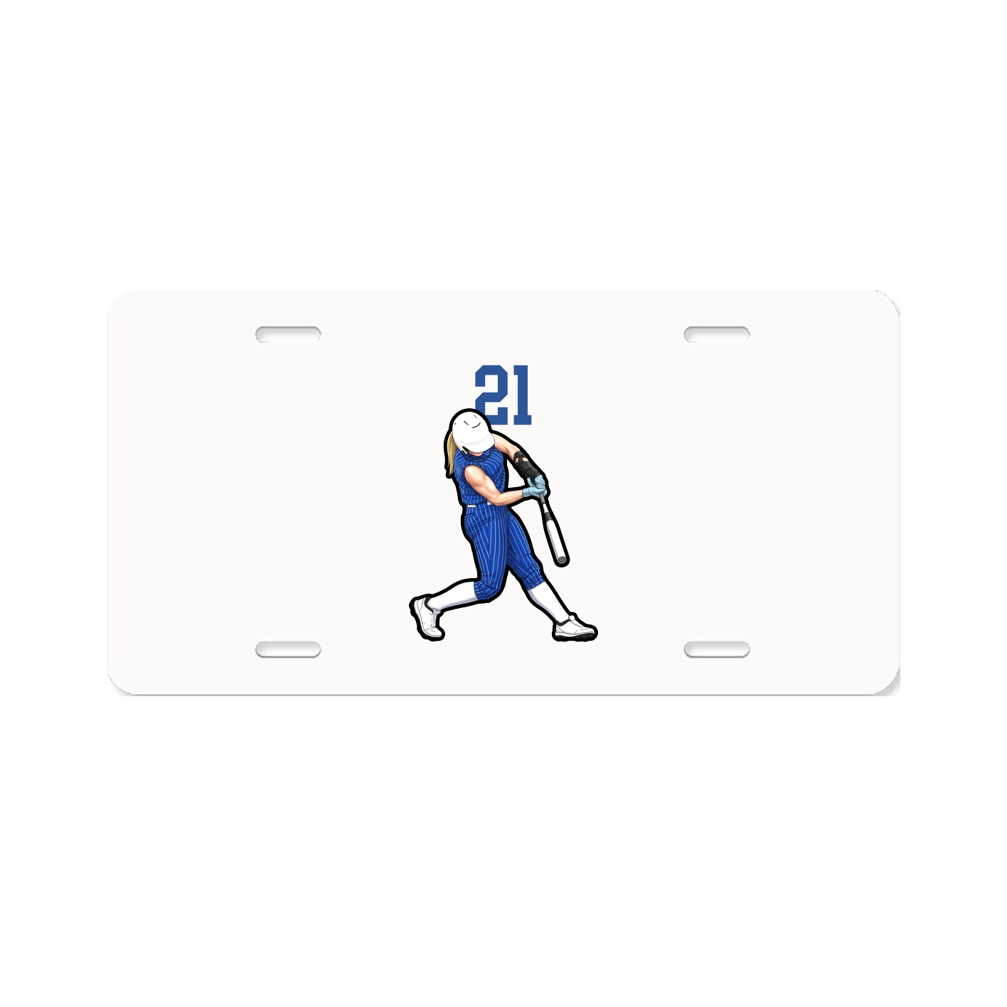 License Plate — Number Top in Classic