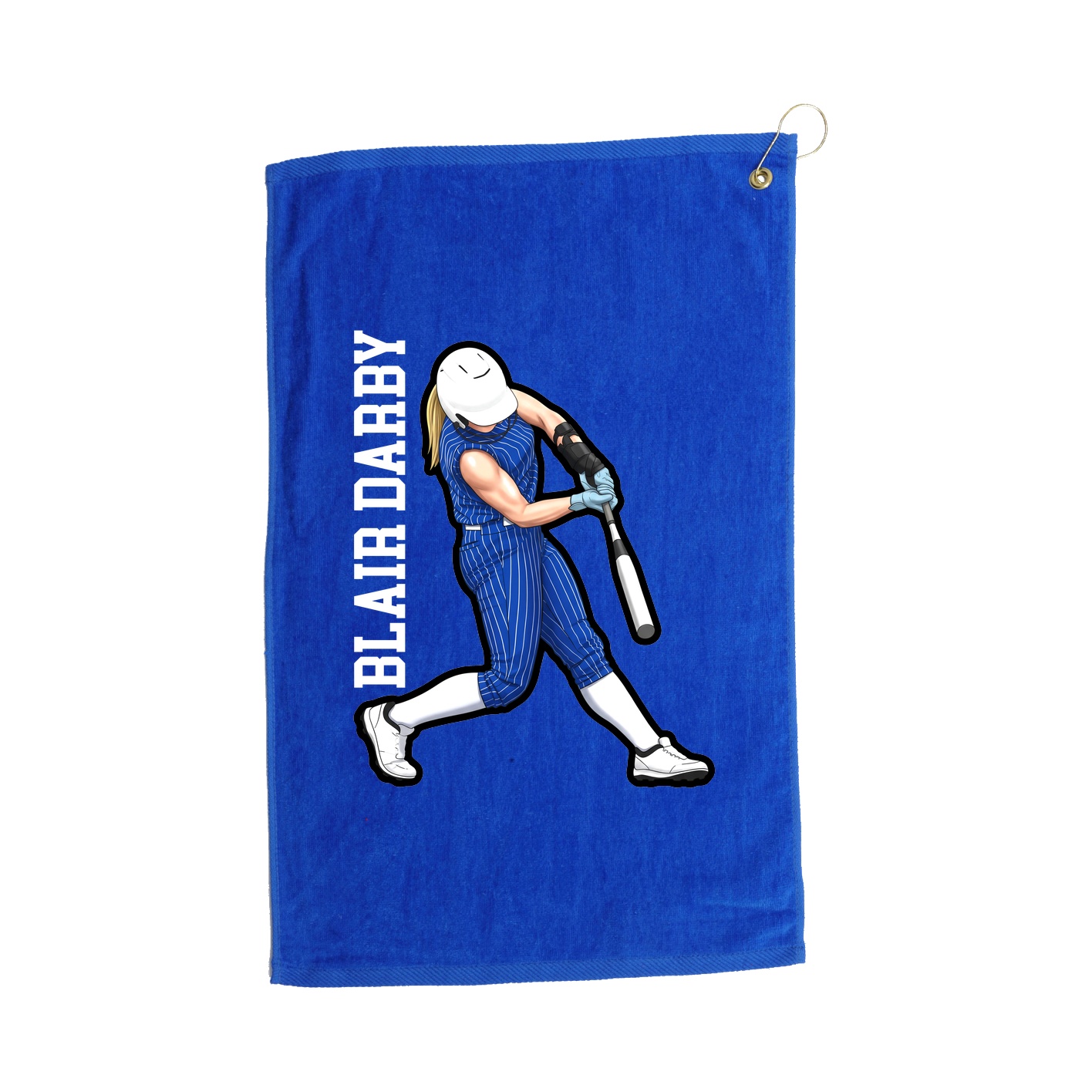 Golf Towel — Name Vertical in Royal