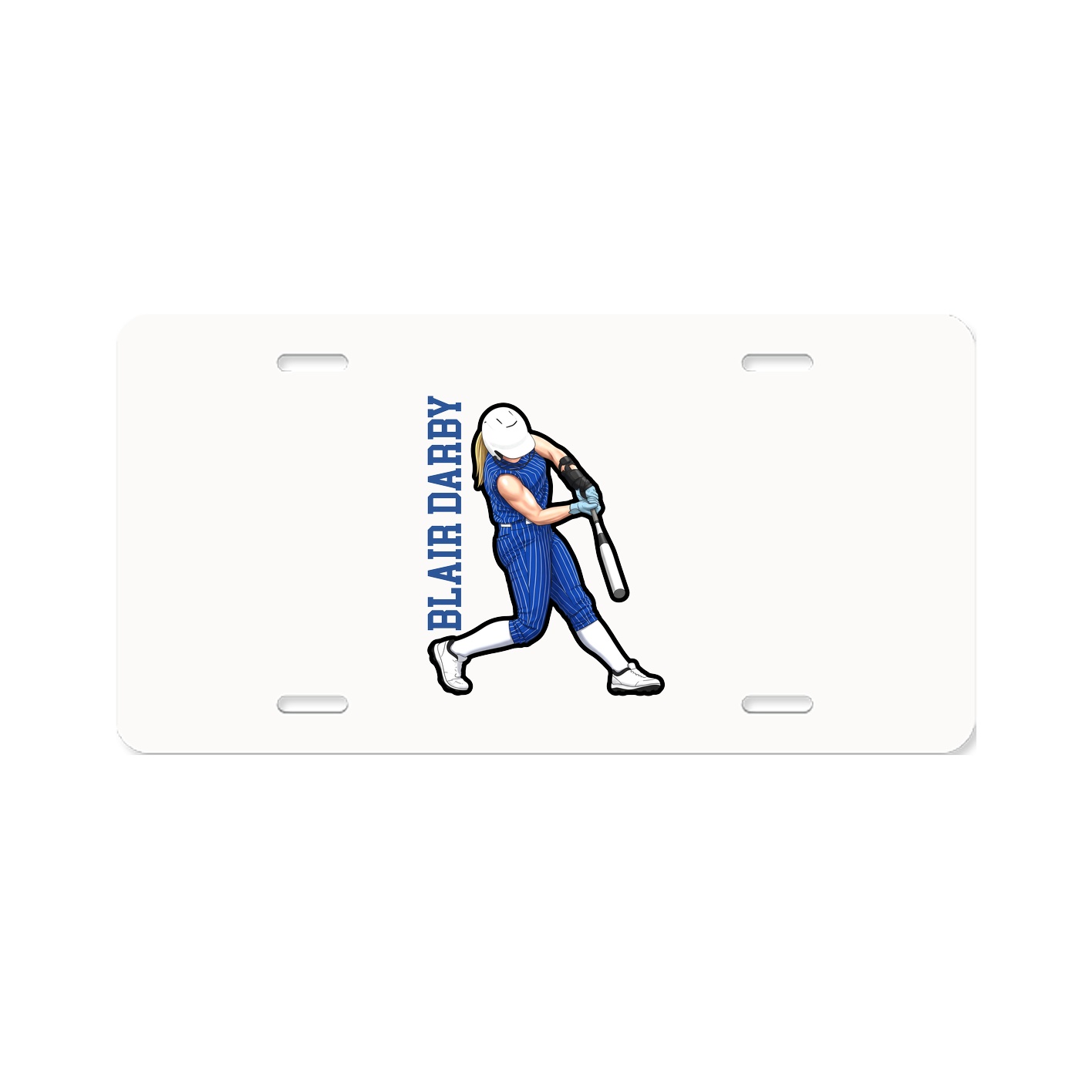 License Plate — Name Vertical in Classic