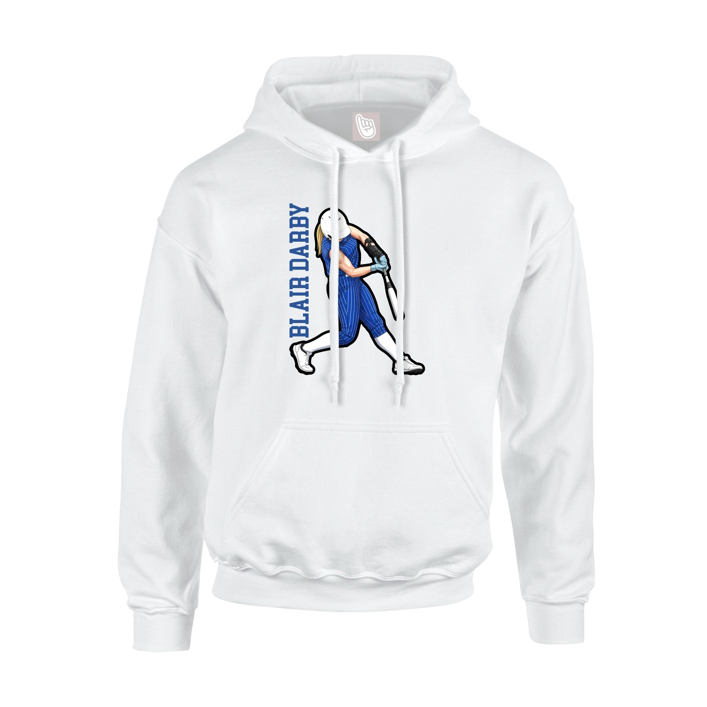 Hoodie — Name Vertical in White