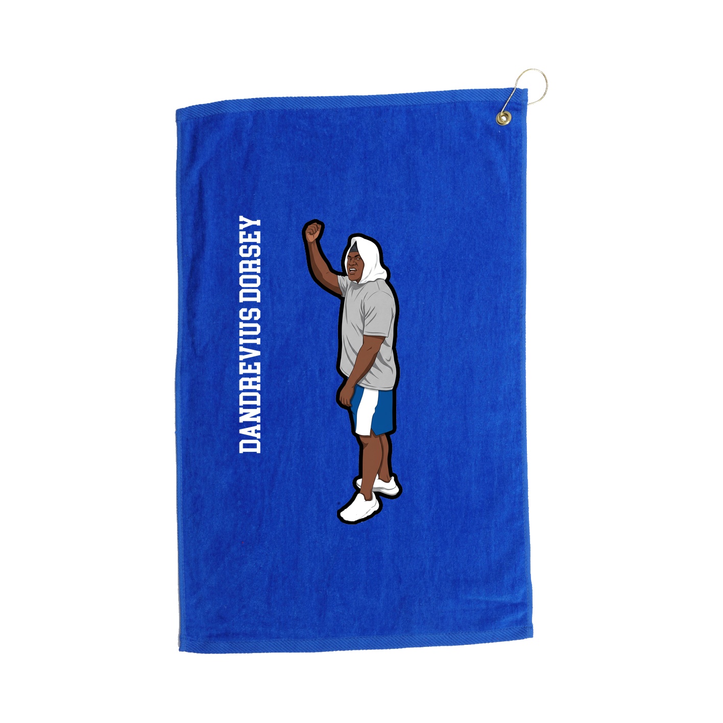 Golf Towel — Name Vertical in Royal
