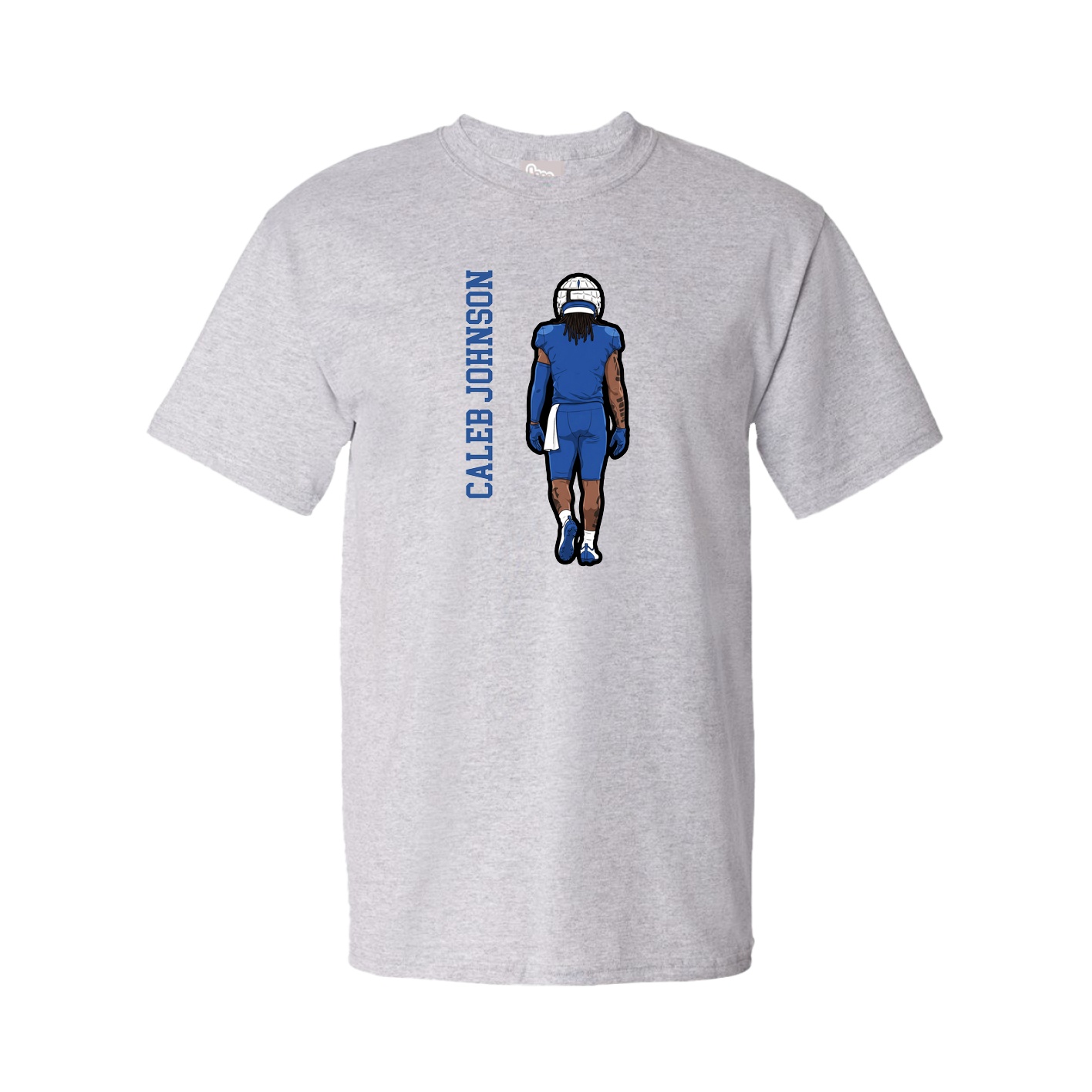 Tee — Name Vertical in Grey