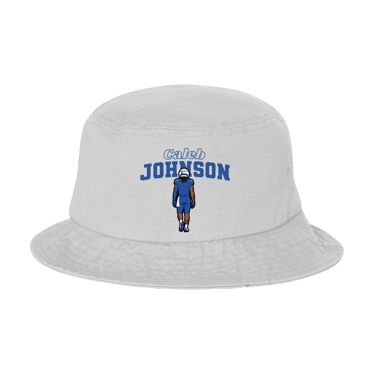 Bucket Cap — Name Arch in White