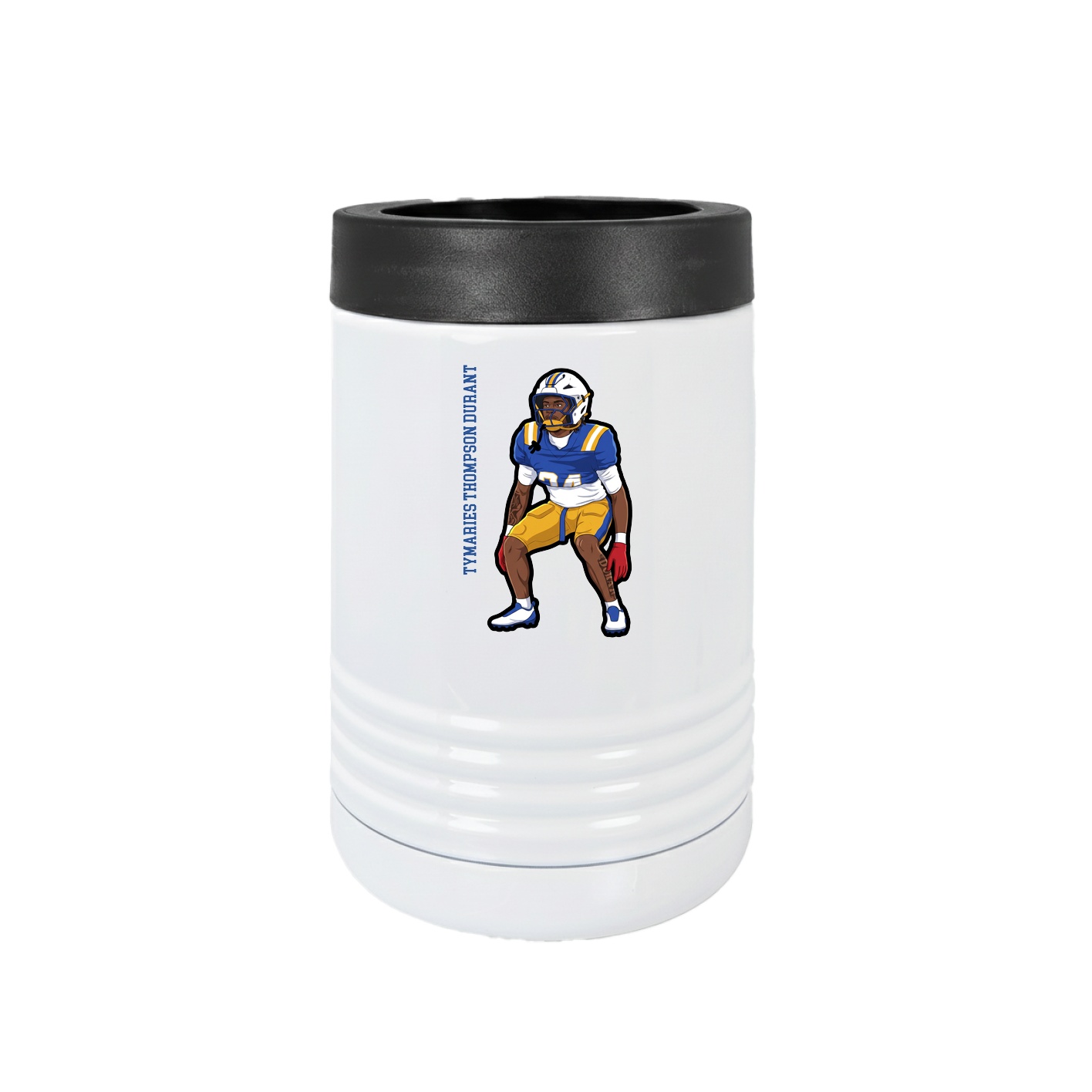 Beverage Holder — Name Vertical in White