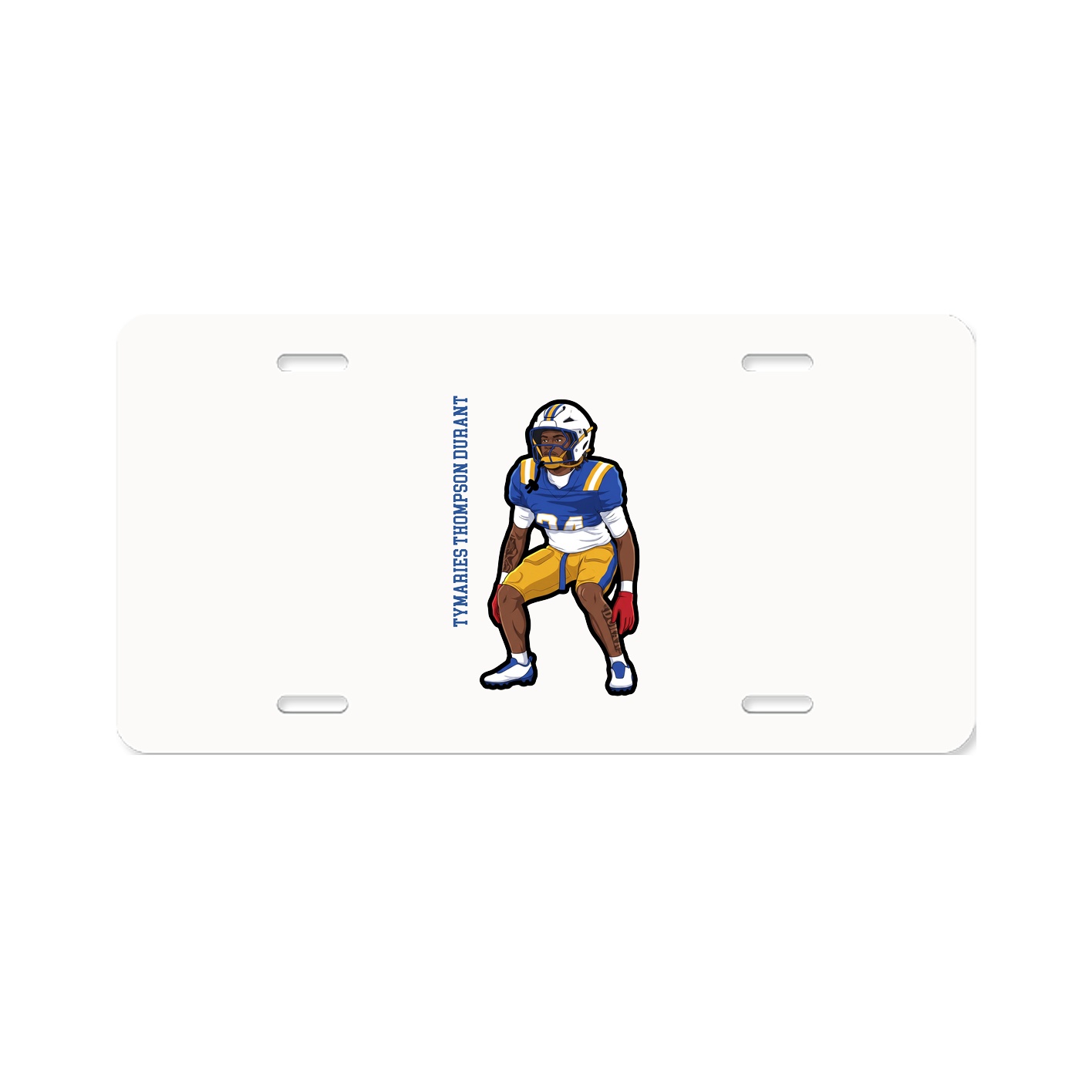 License Plate — Name Vertical in Classic