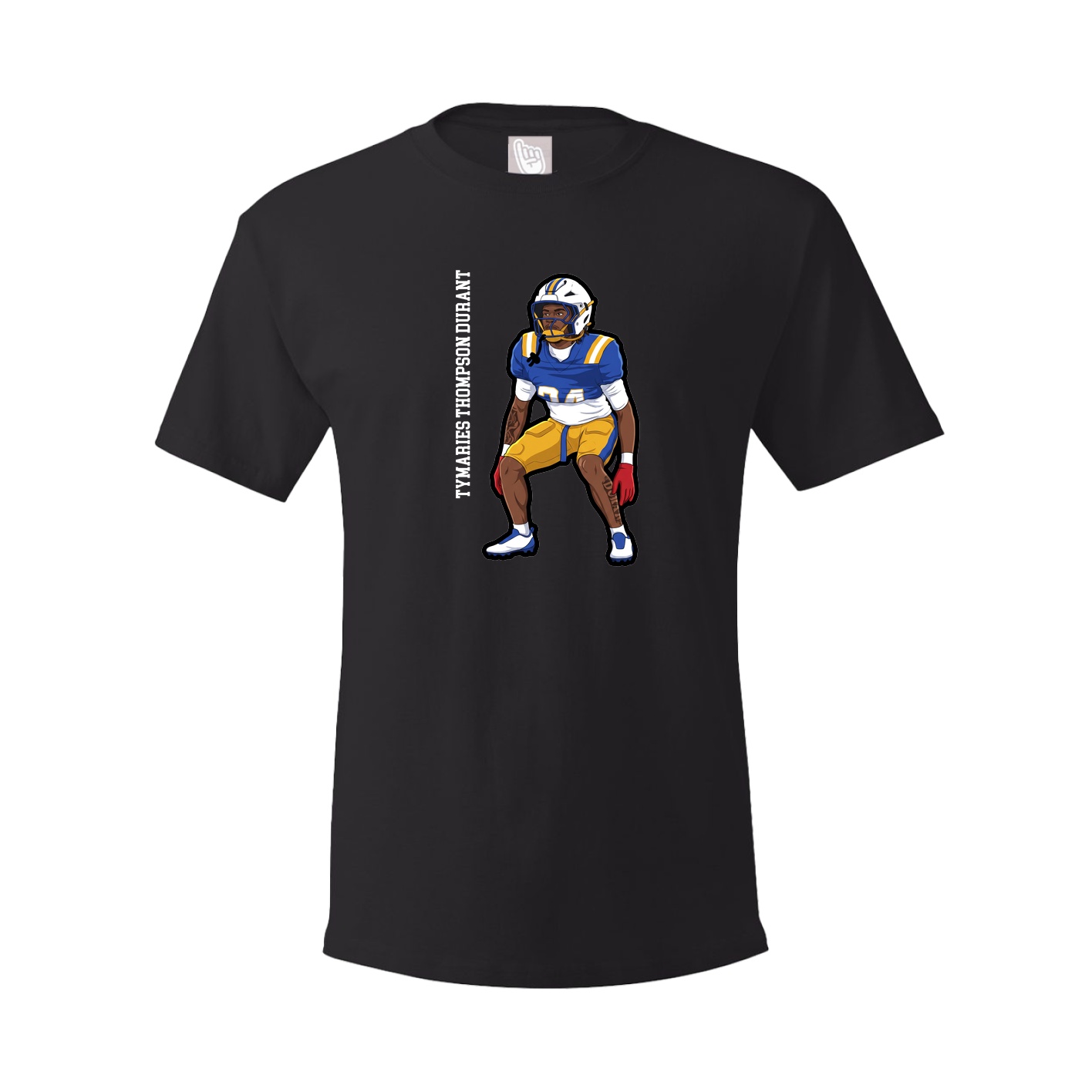 Youth Tee — Name Vertical in Black