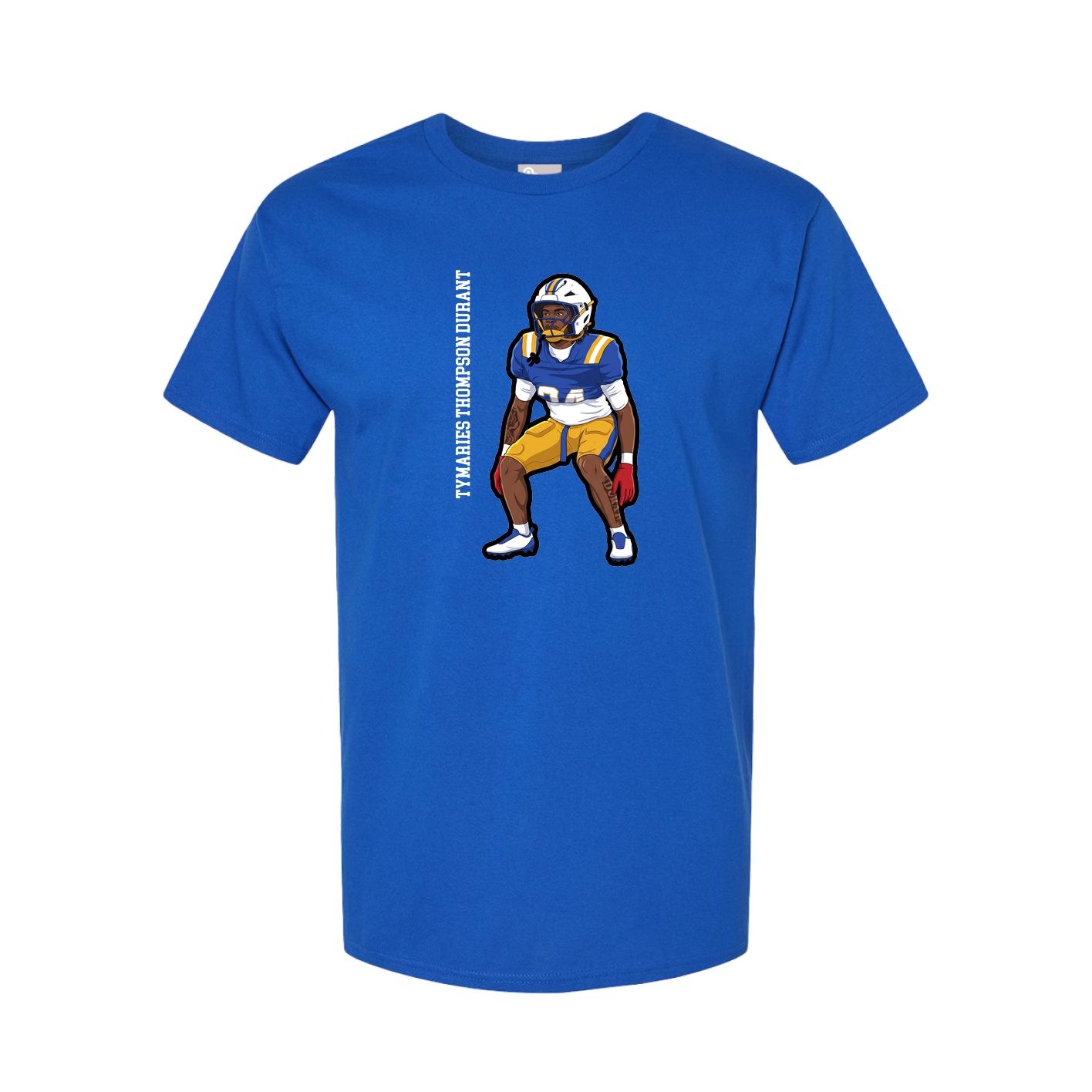 Youth Tee — Name Vertical in Royal