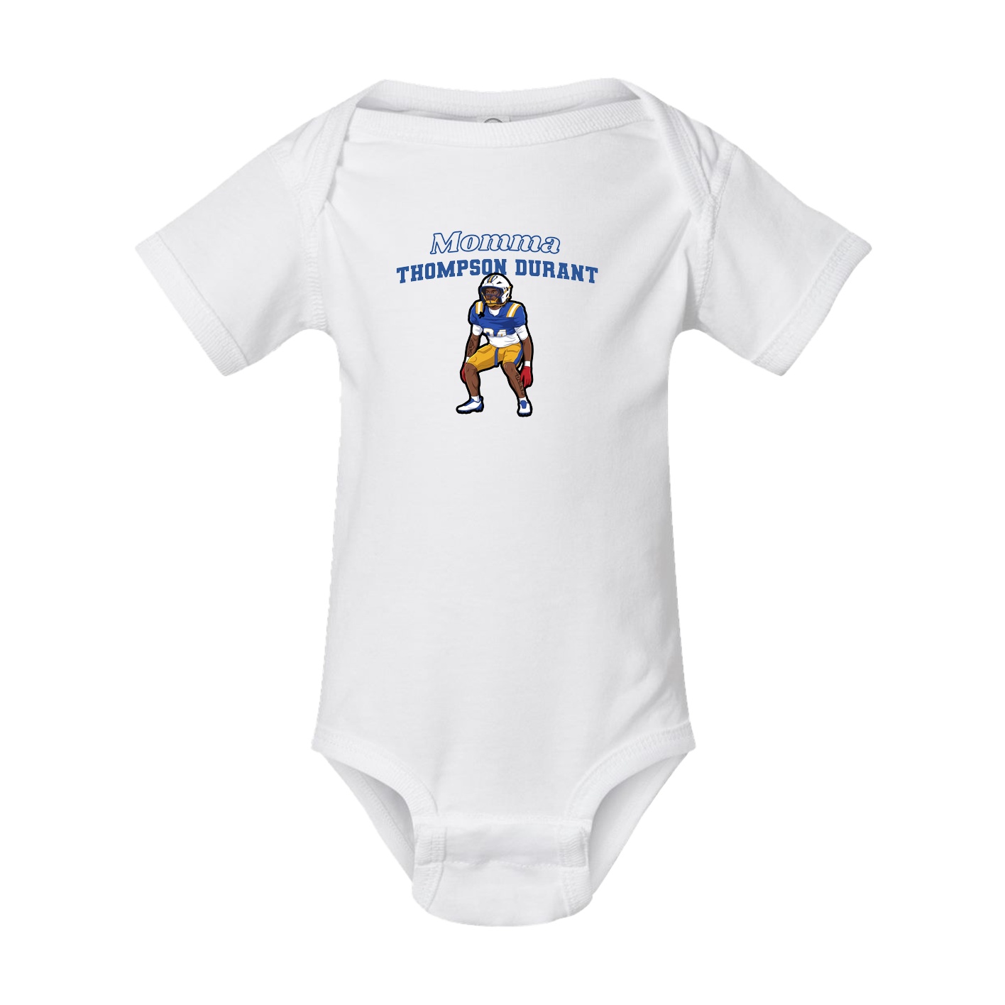 Baby Onesie — Mothers Day Block in White