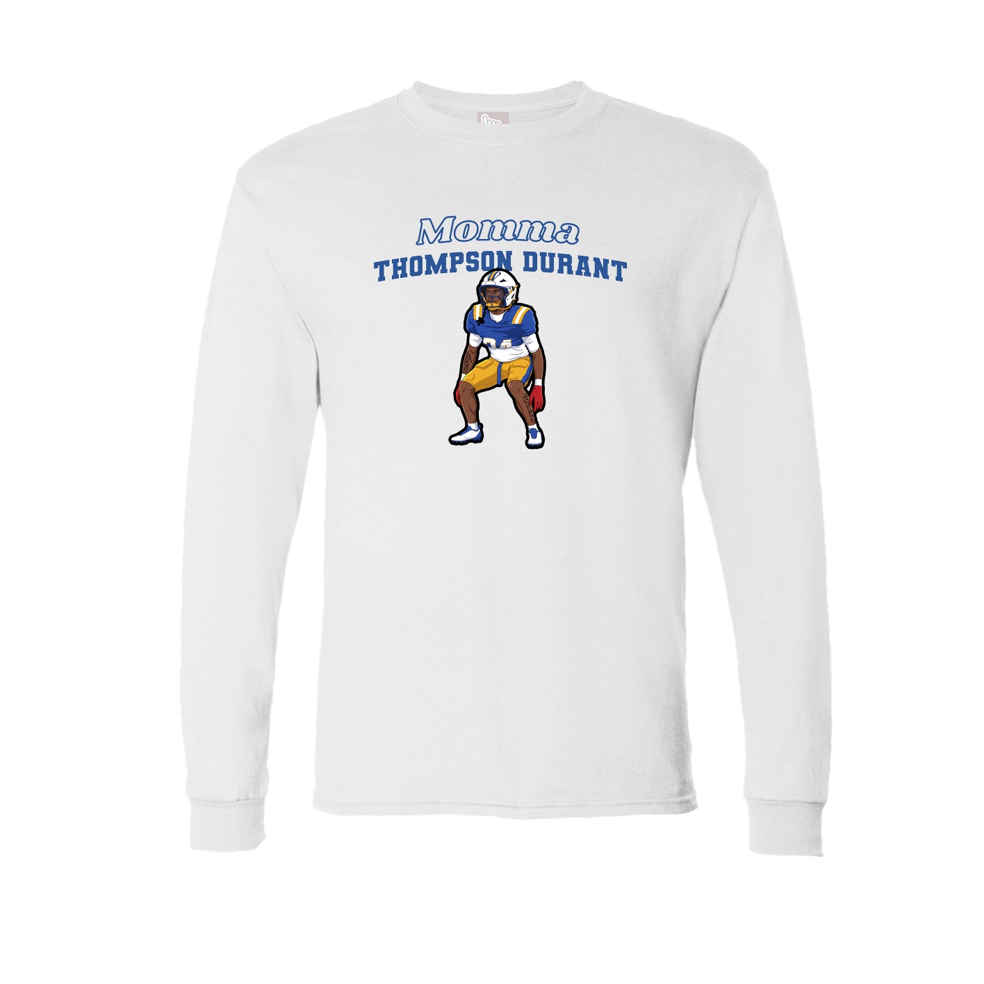 Long Sleeve Tee — Mothers Day Block in White