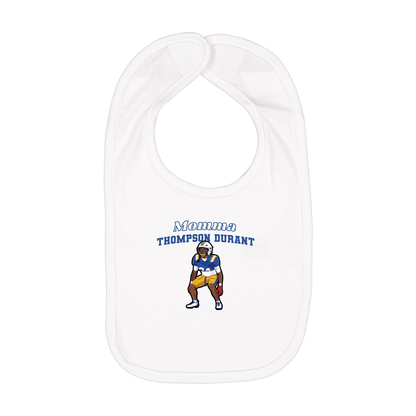 Infant Bib — Mothers Day Block in White