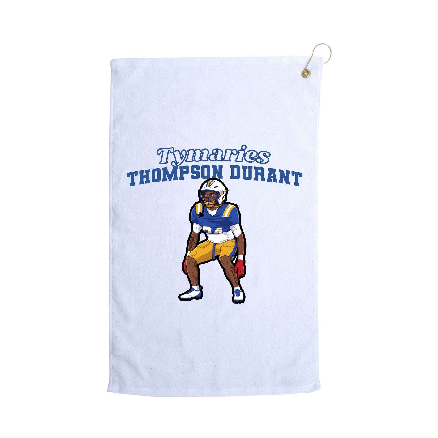 Golf Towel — Name Arch in White