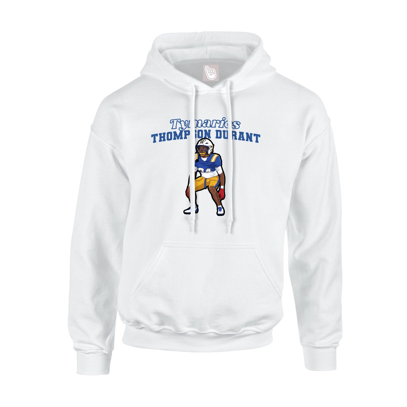 Hoodie — Name Arch in White