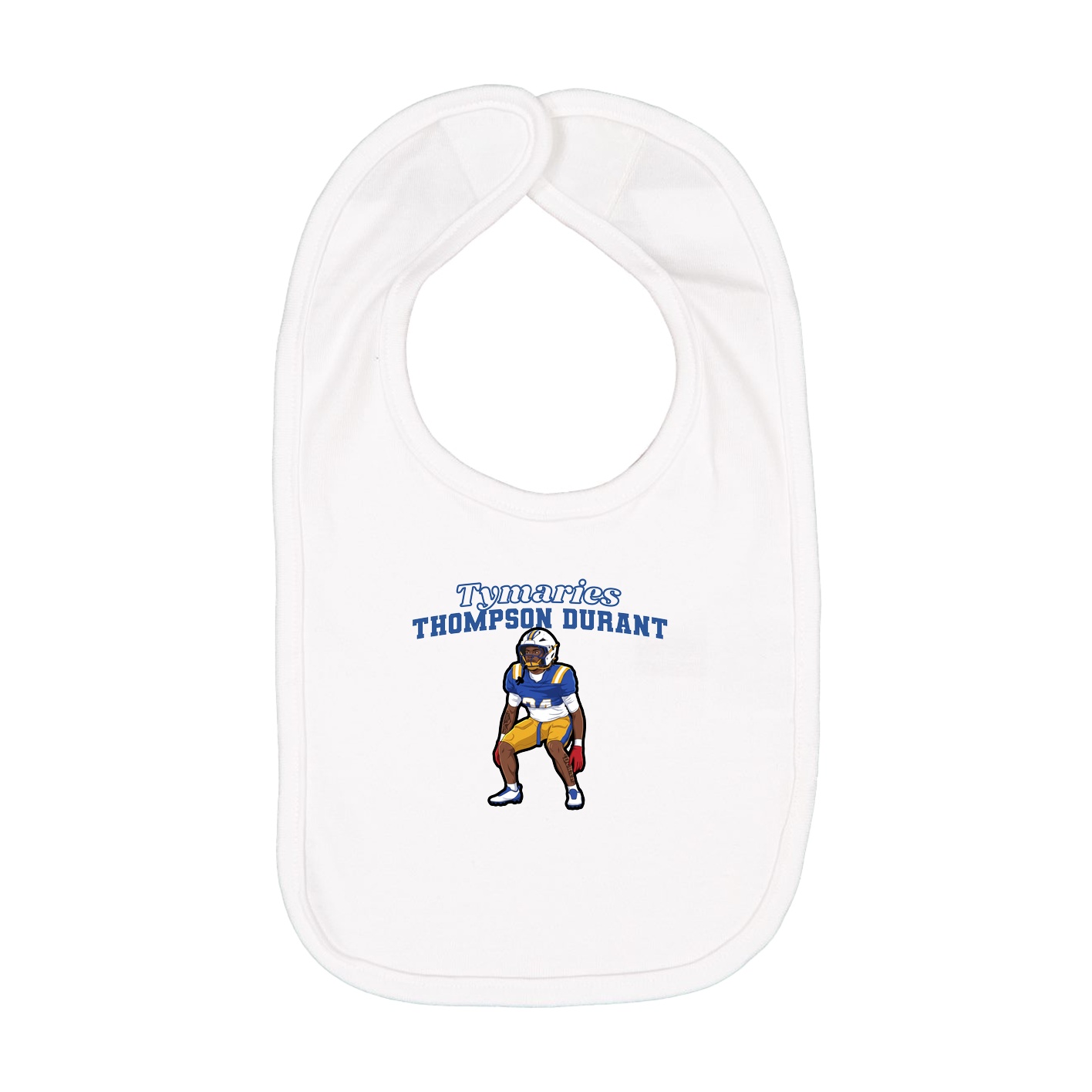 Infant Bib — Name Arch in White
