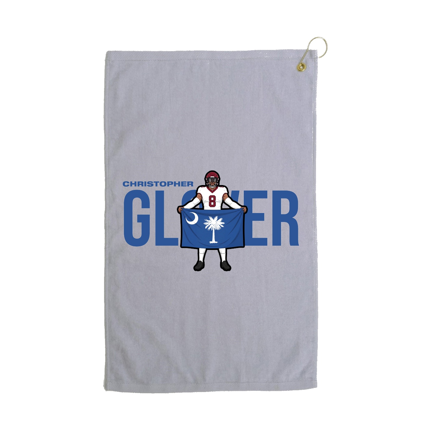Golf Towel — Player Name in Grey
