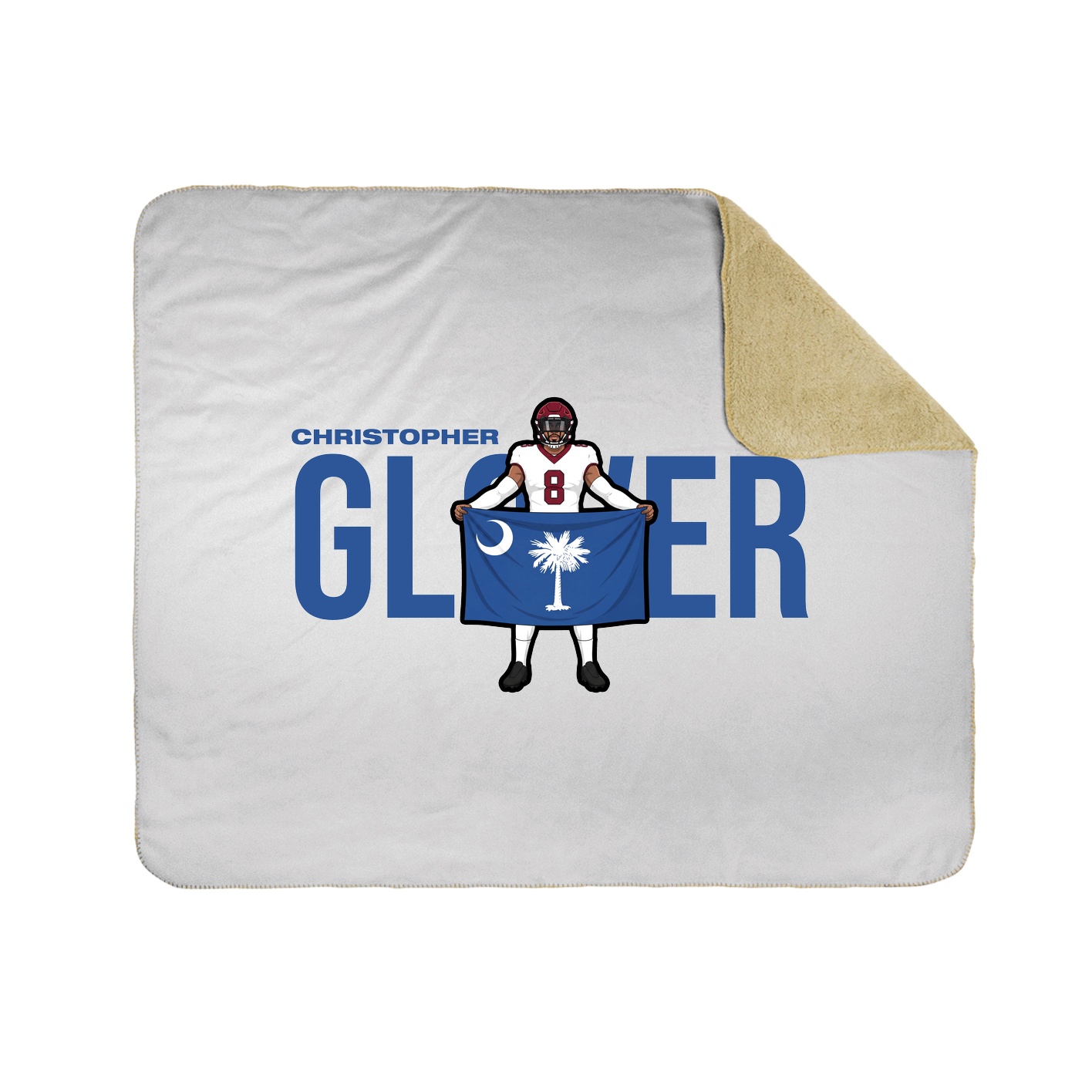 Throw Blanket — Player Name in White
