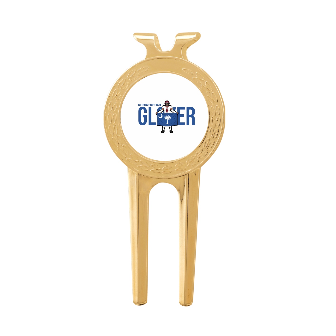 Divot Tool with Ball Marker — Player Name in Classic