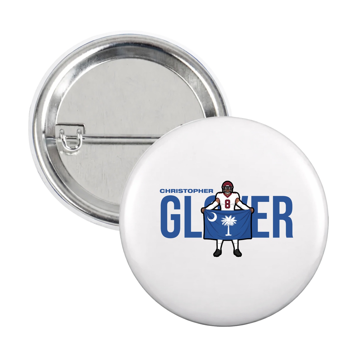 Game Day Button — Player Name in White