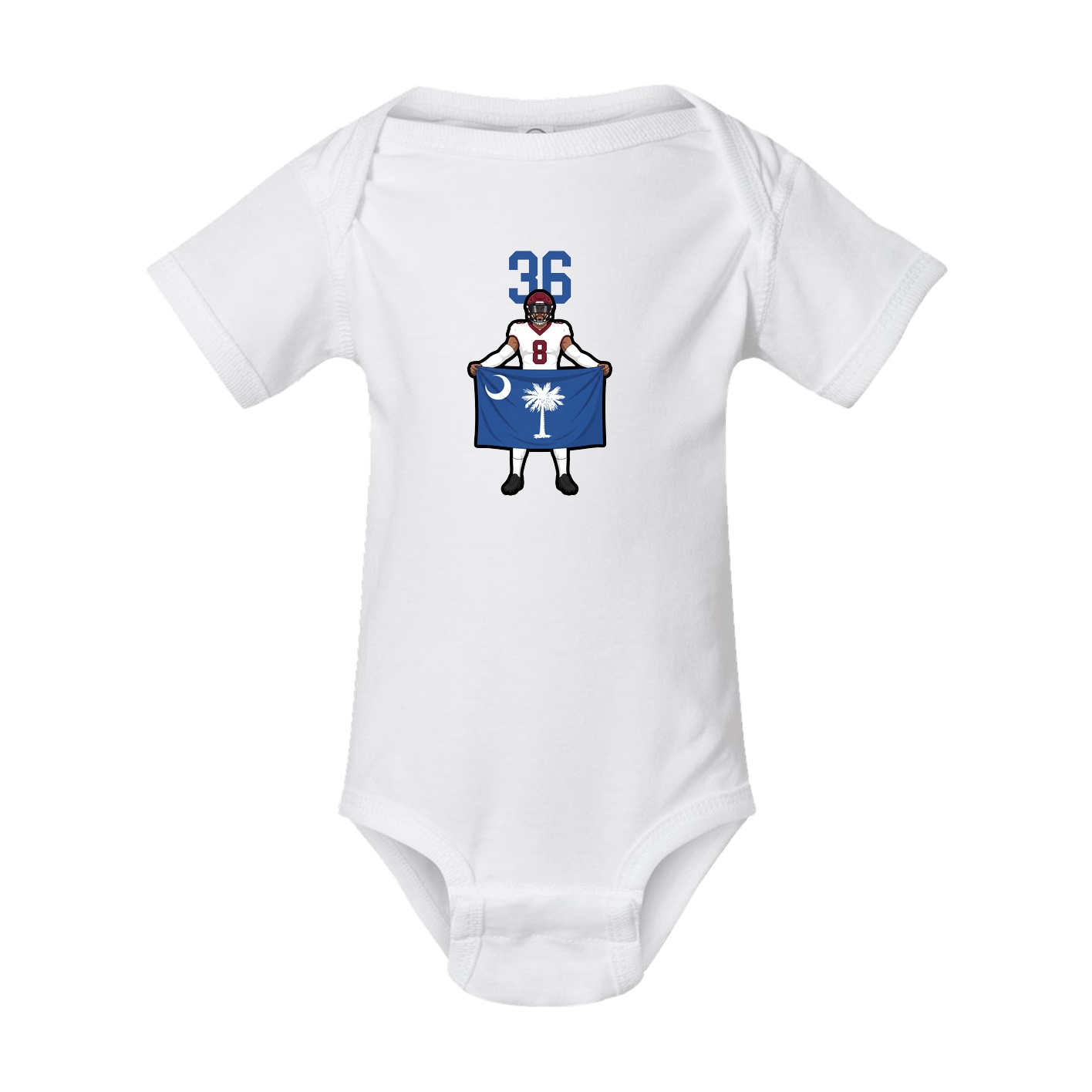 Baby Onesie — Number Top in White