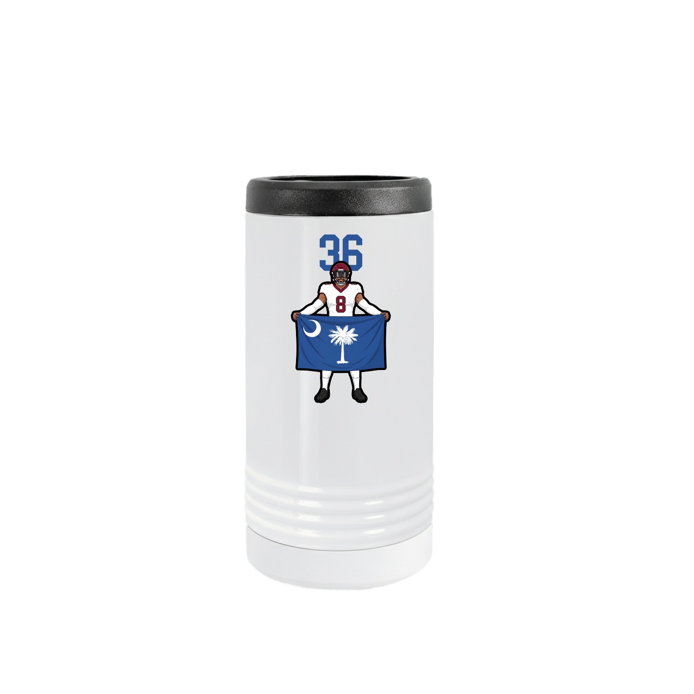 Slim Beverage Holder — Number Top in White
