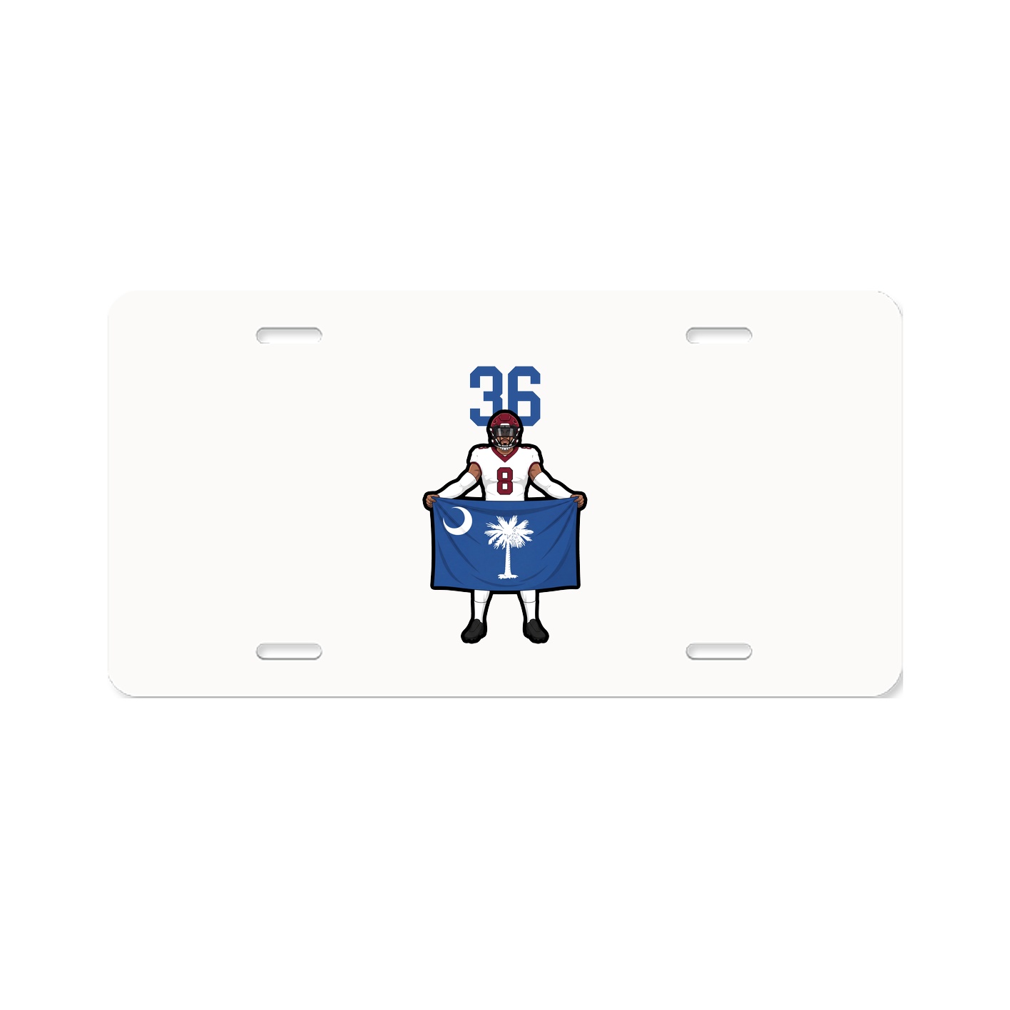 License Plate — Number Top in Classic