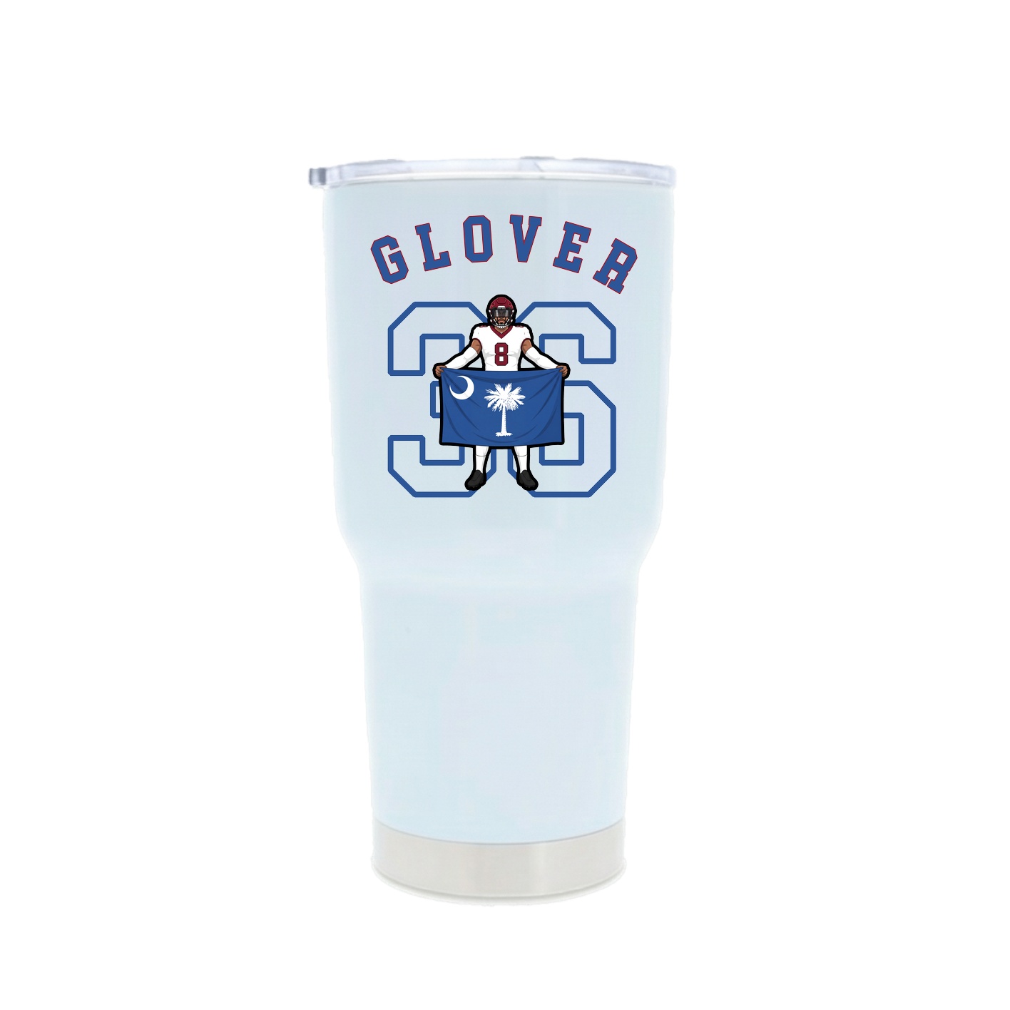 30oz Stainless Steel Tumbler — Shirsey Arch in White