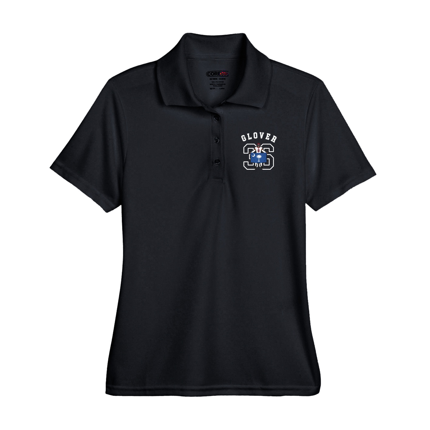 Performance Polo — Shirsey Arch in Black
