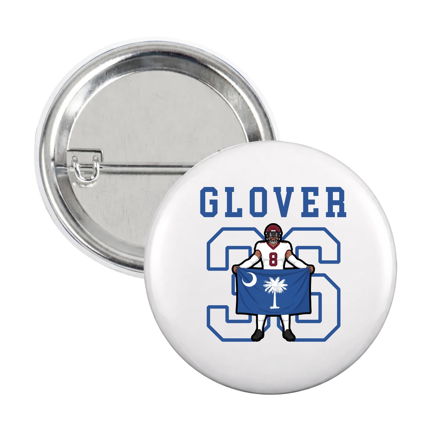 Game Day Button — Shirsey in White