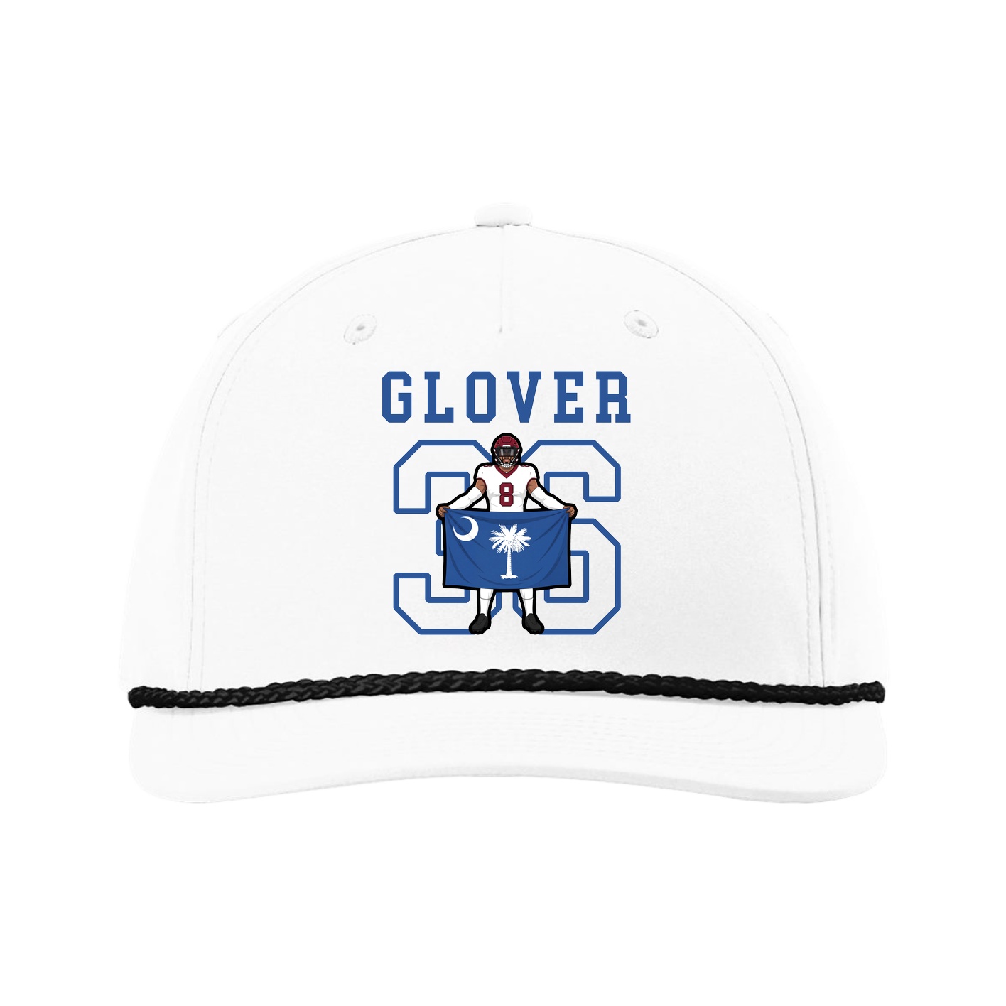 Five-Panel Classic Rope Cap — Shirsey in White