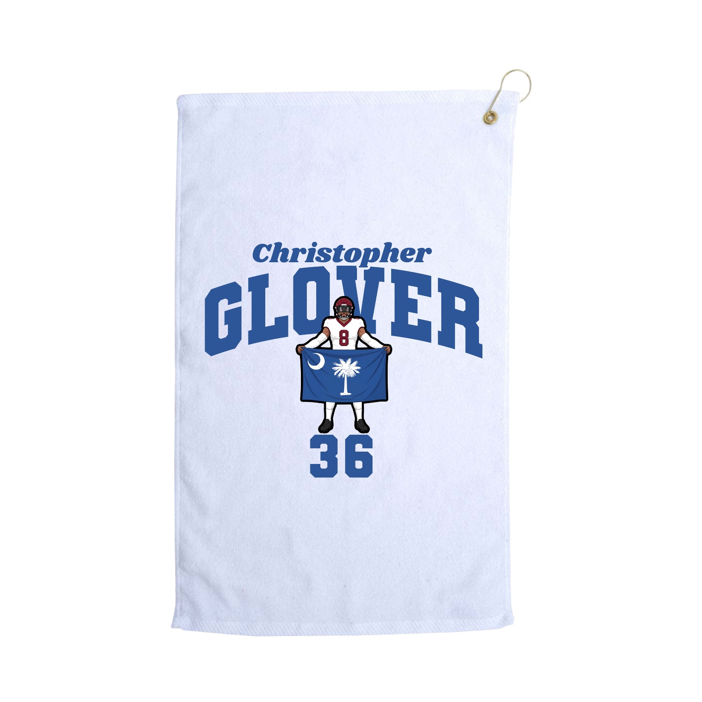 Golf Towel — Signature Arch in White
