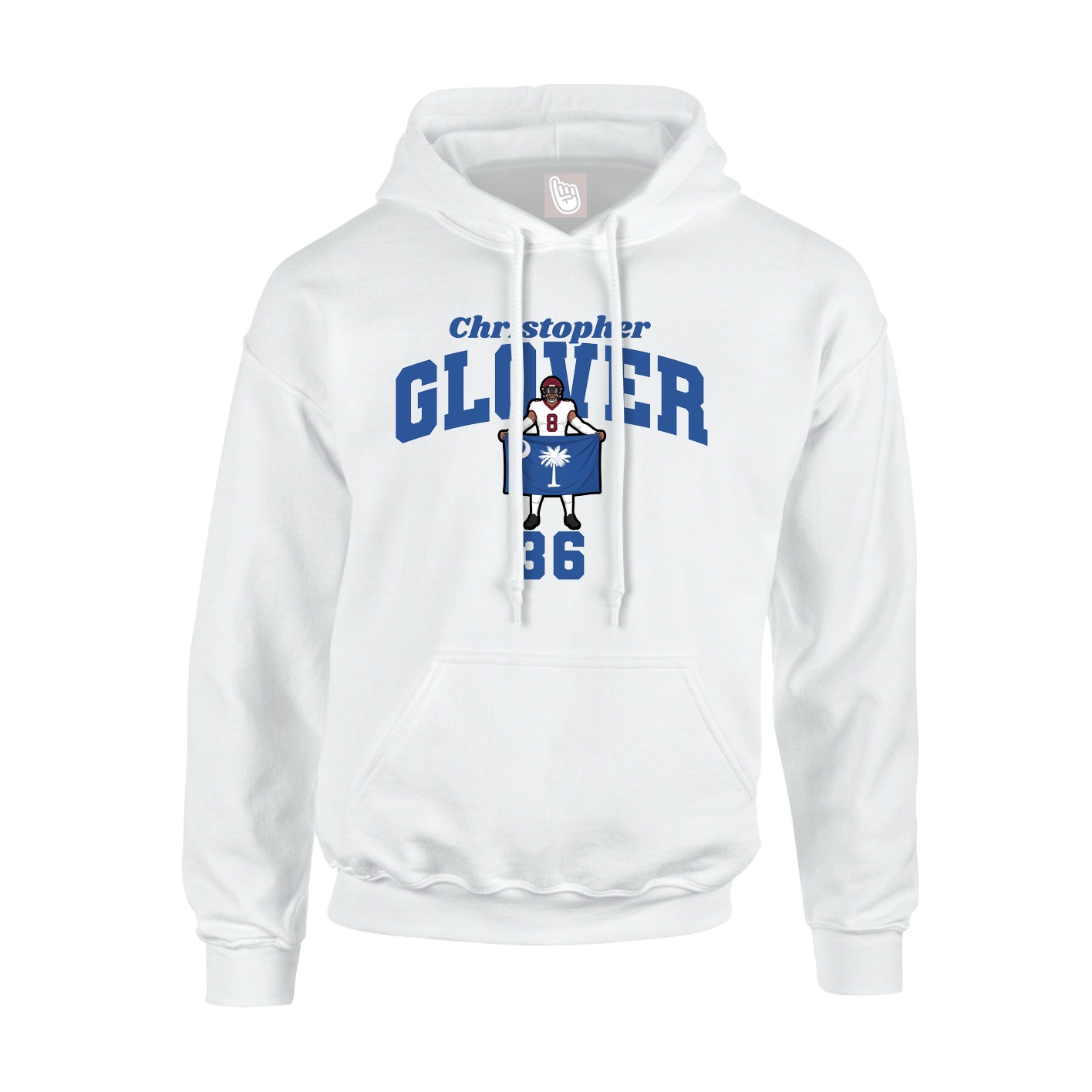 Youth Hoodie — Signature Arch in White