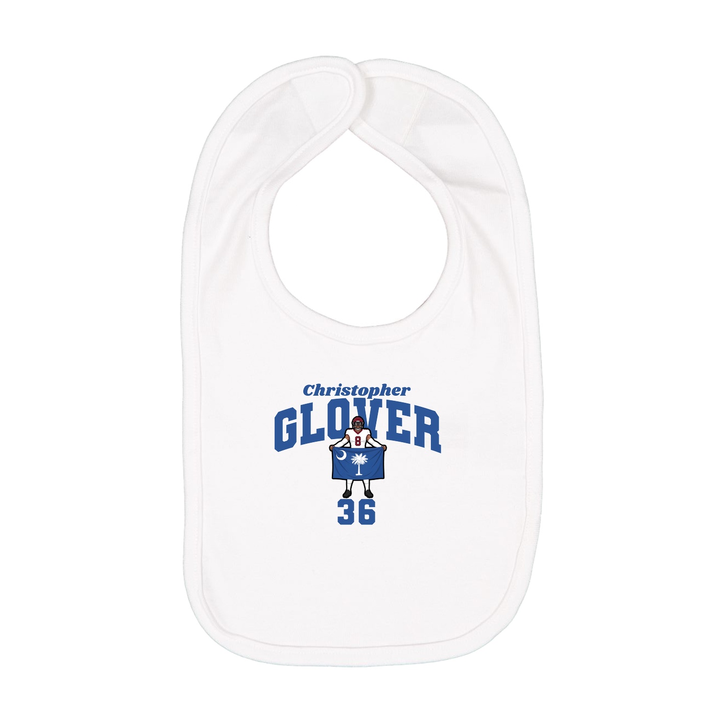Infant Bib — Signature Arch in White