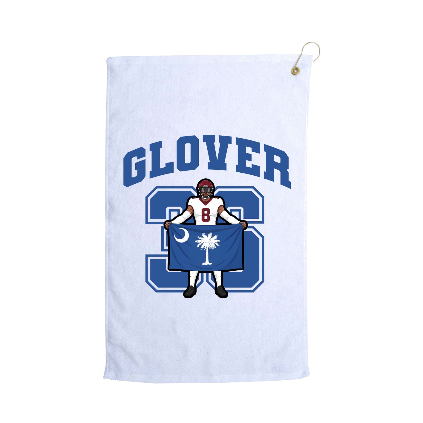 Golf Towel — Number in White
