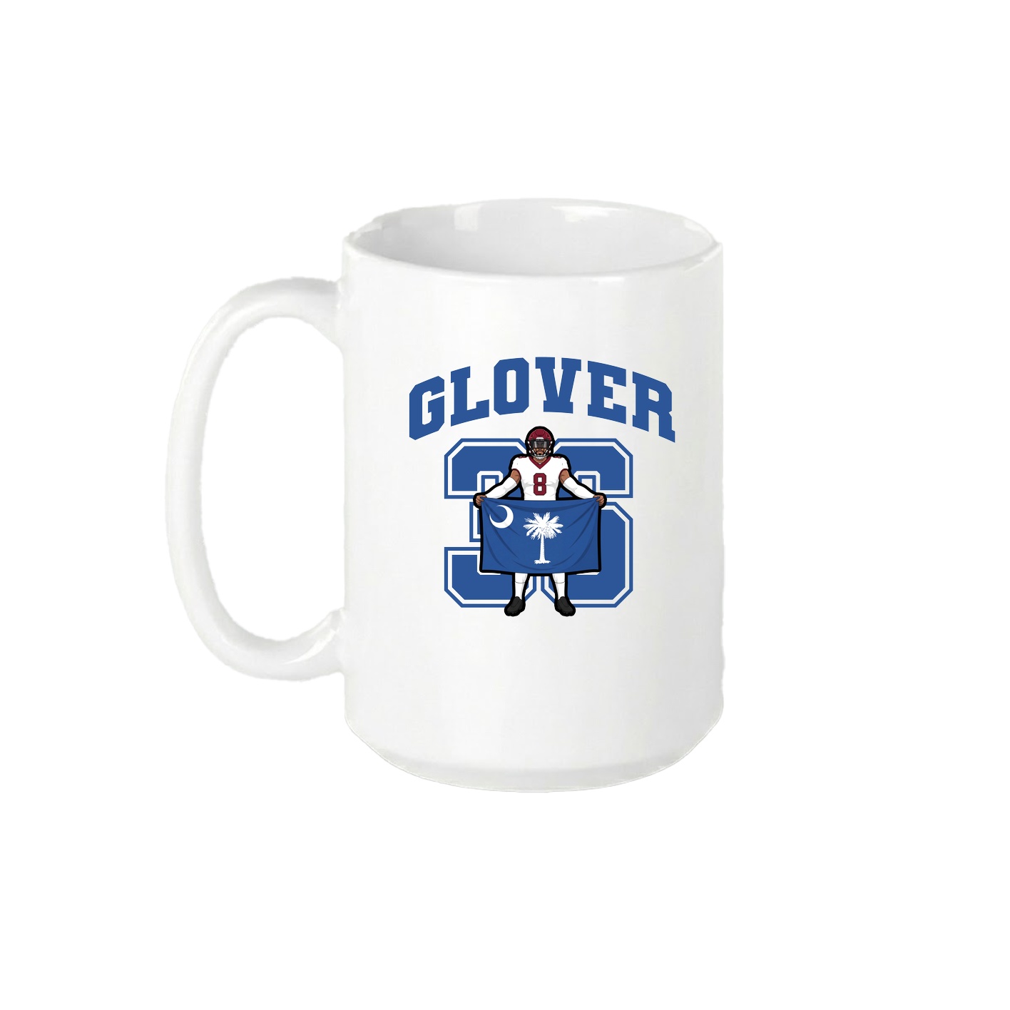 15oz Coffee Mug — Number in White